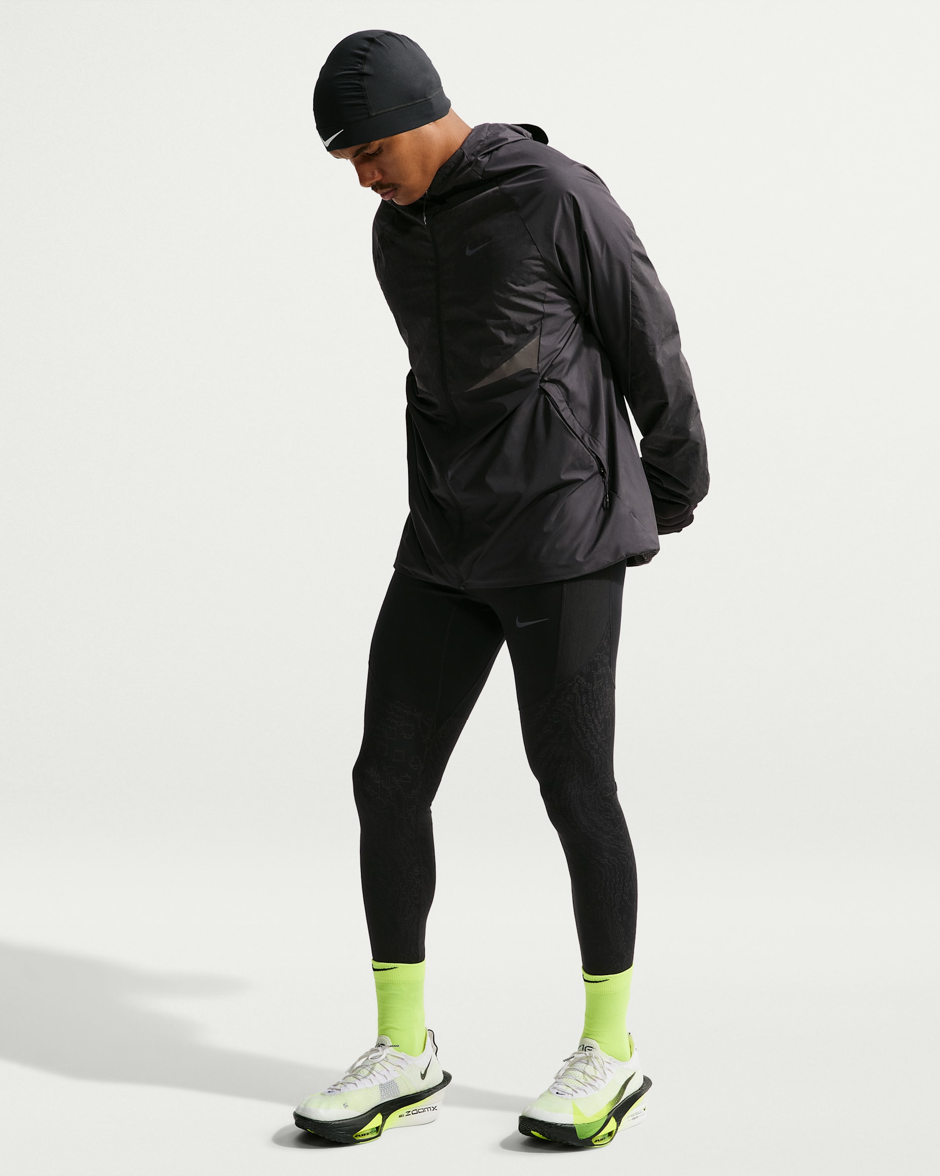 Nike Stride Dri-FIT vinterklar løpetights til herre - Svart/Svart
