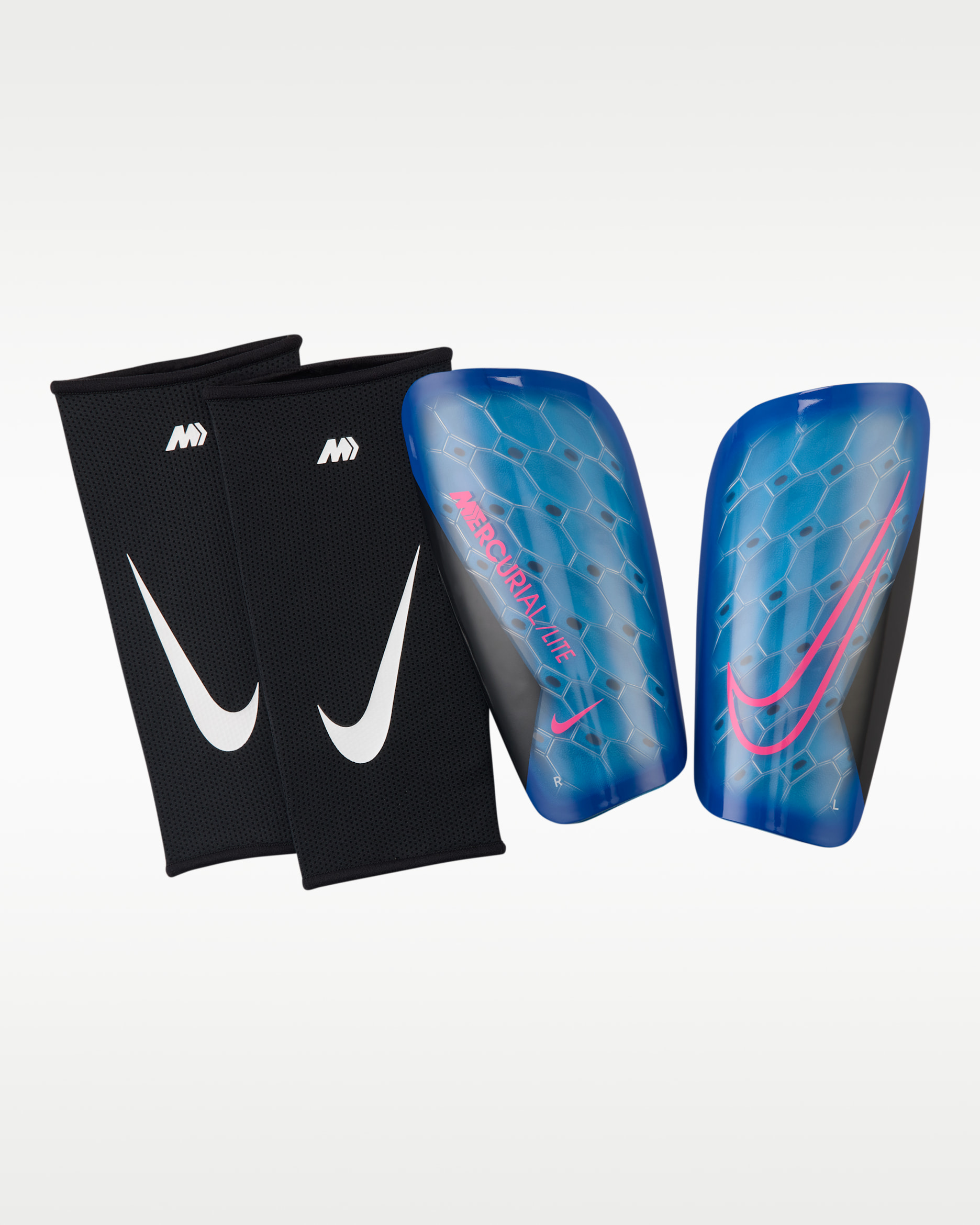 Nike Mercurial Lite Football Shinguards - Racer Blue/Black/Pink Blast