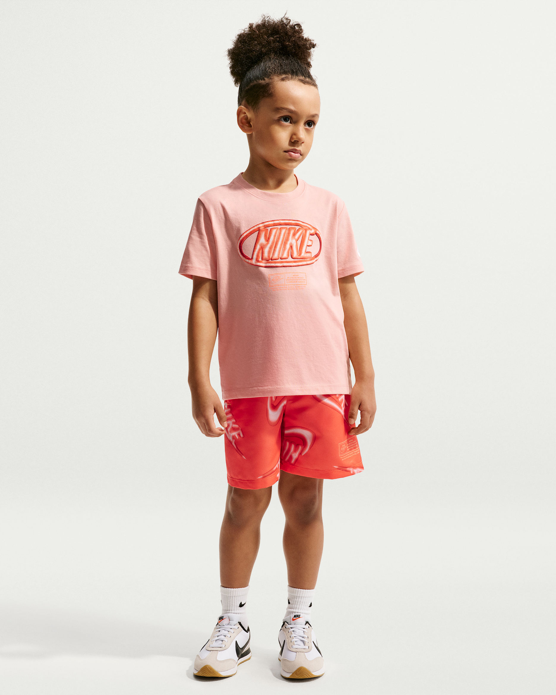 Nike Sportswear Club Little Kids' 2-Piece Floatie T-Shirt and Shorts Set - Turf Orange