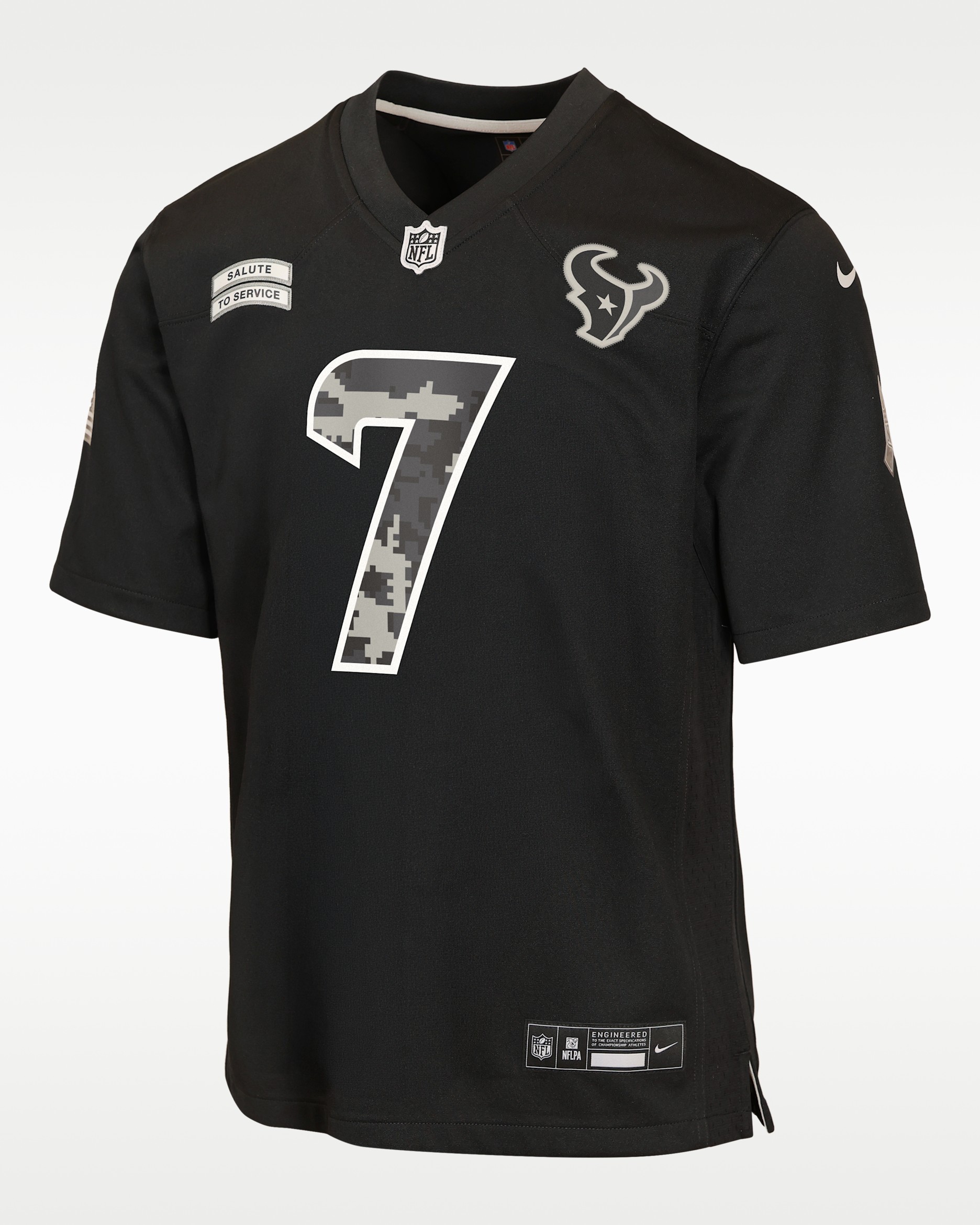 C.J. Stroud Houston Texans Salute to Service Big Kids' Nike NFL Game Jersey - Black