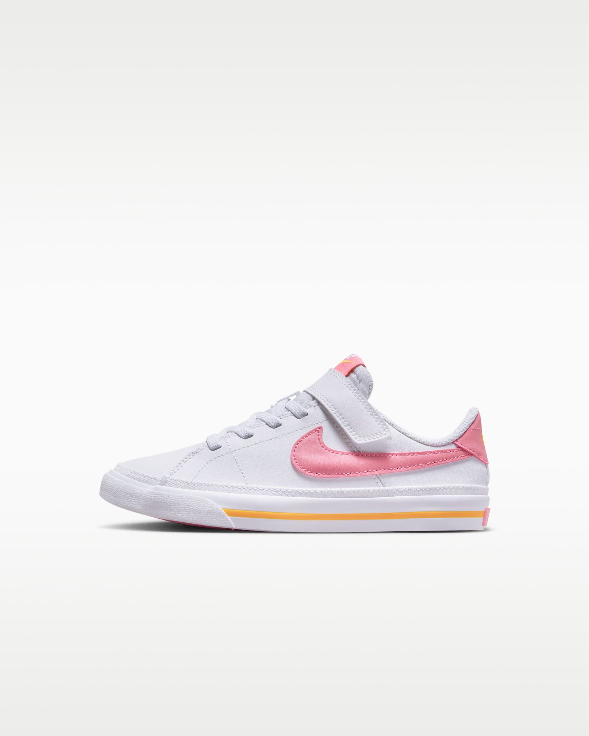NikeCourt Legacy Younger Kids' Shoes - White/Laser Orange/Coral Chalk