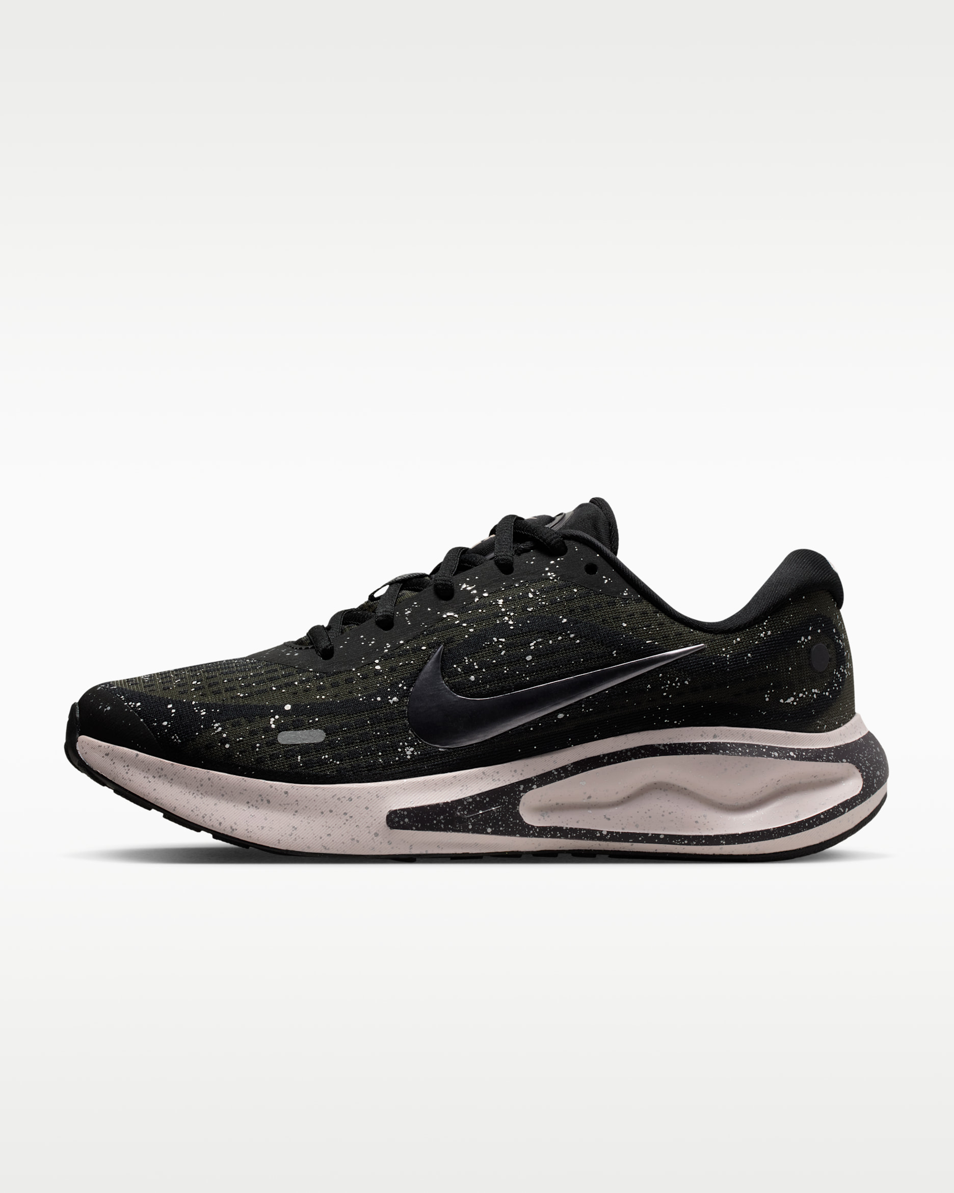 Tenis de correr en pavimento para mujer Nike Journey Run - Negro/Plata metalizado/Morado cueva/Gris oscuro metálico