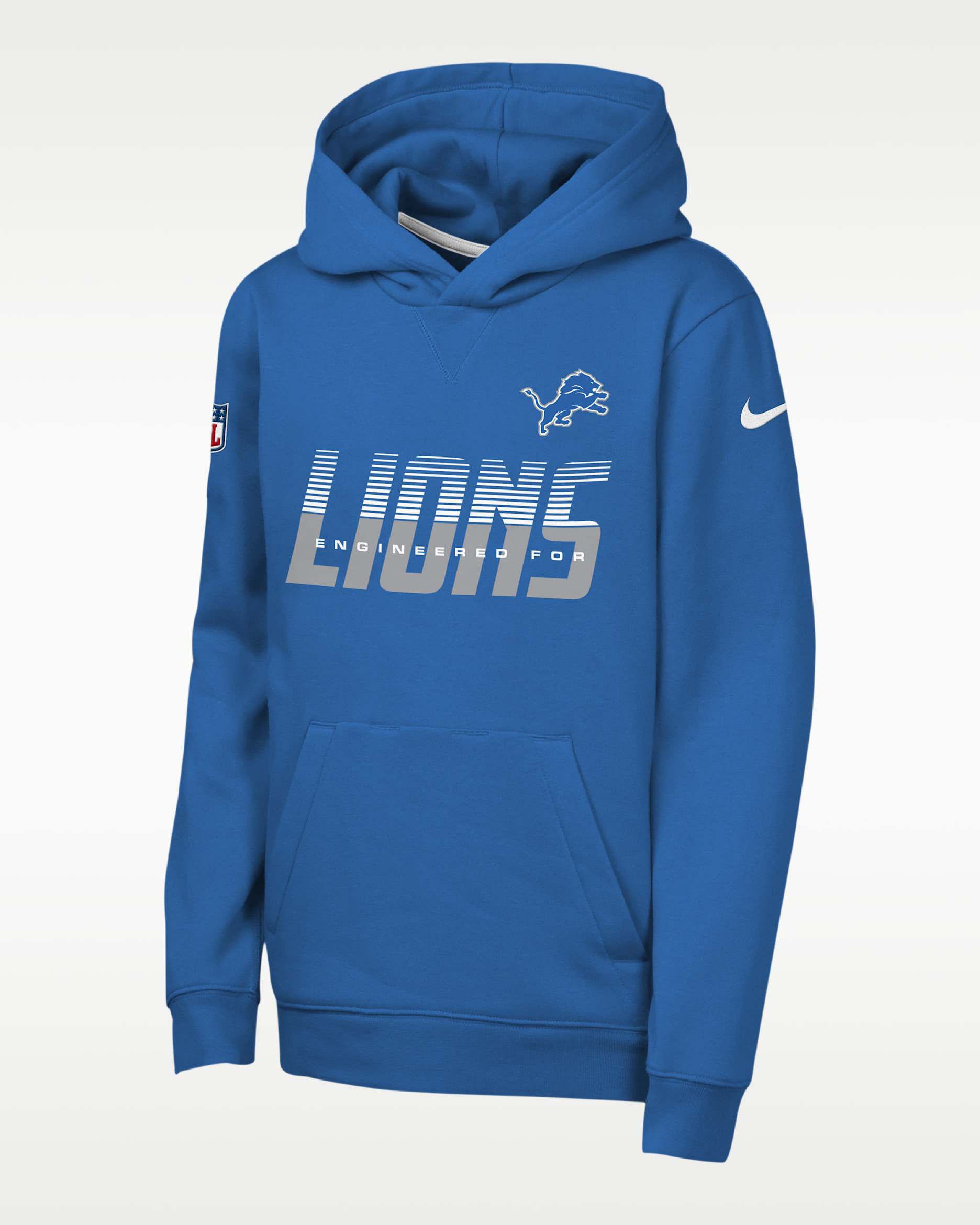 Detroit Lions Sideline Big Kids' Nike NFL Pullover Hoodie - Blue
