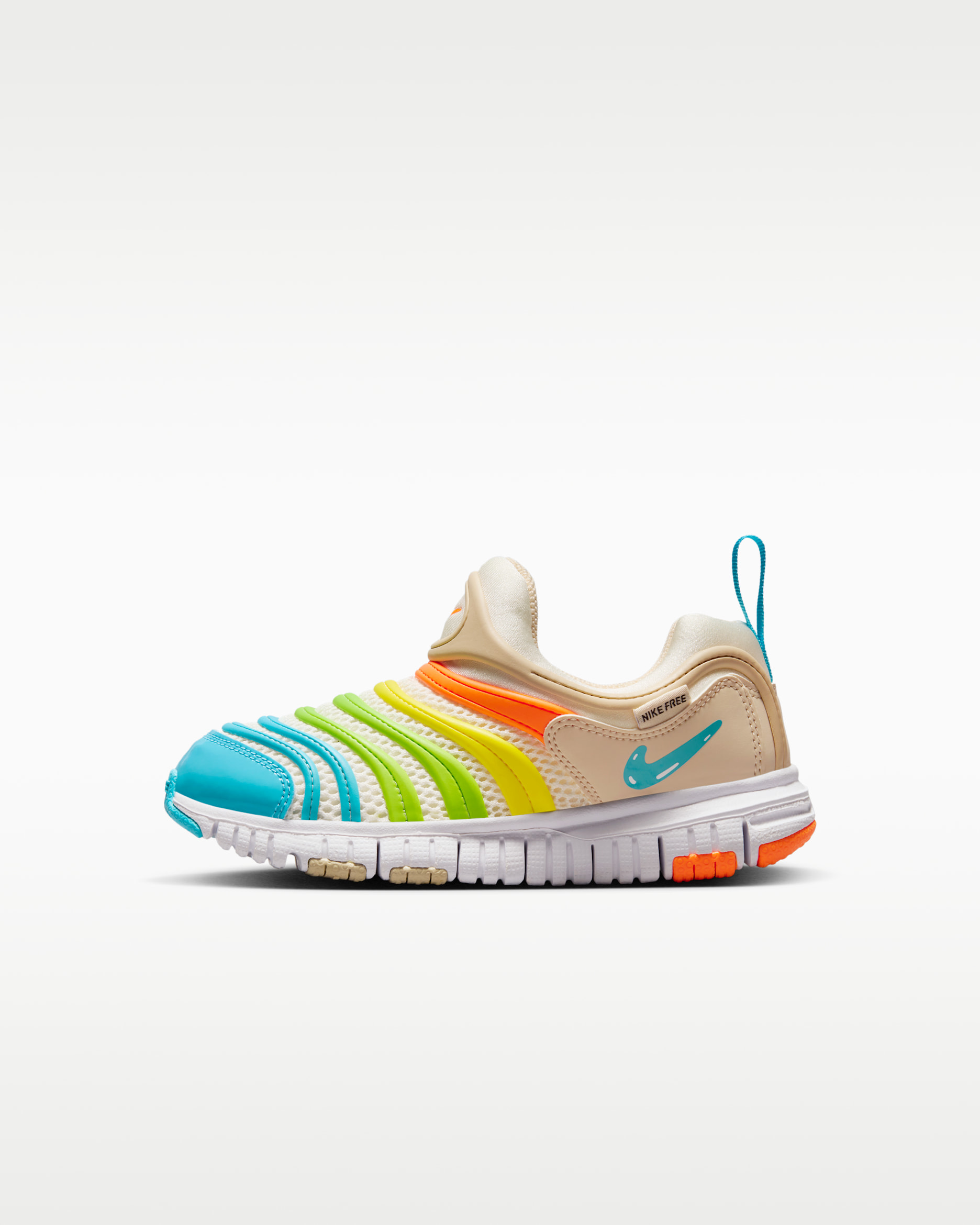 나이키 다이나모 프리 리틀키즈 신발 - 페일 아이보리/화이트/샌드드리프트/발틱 블루