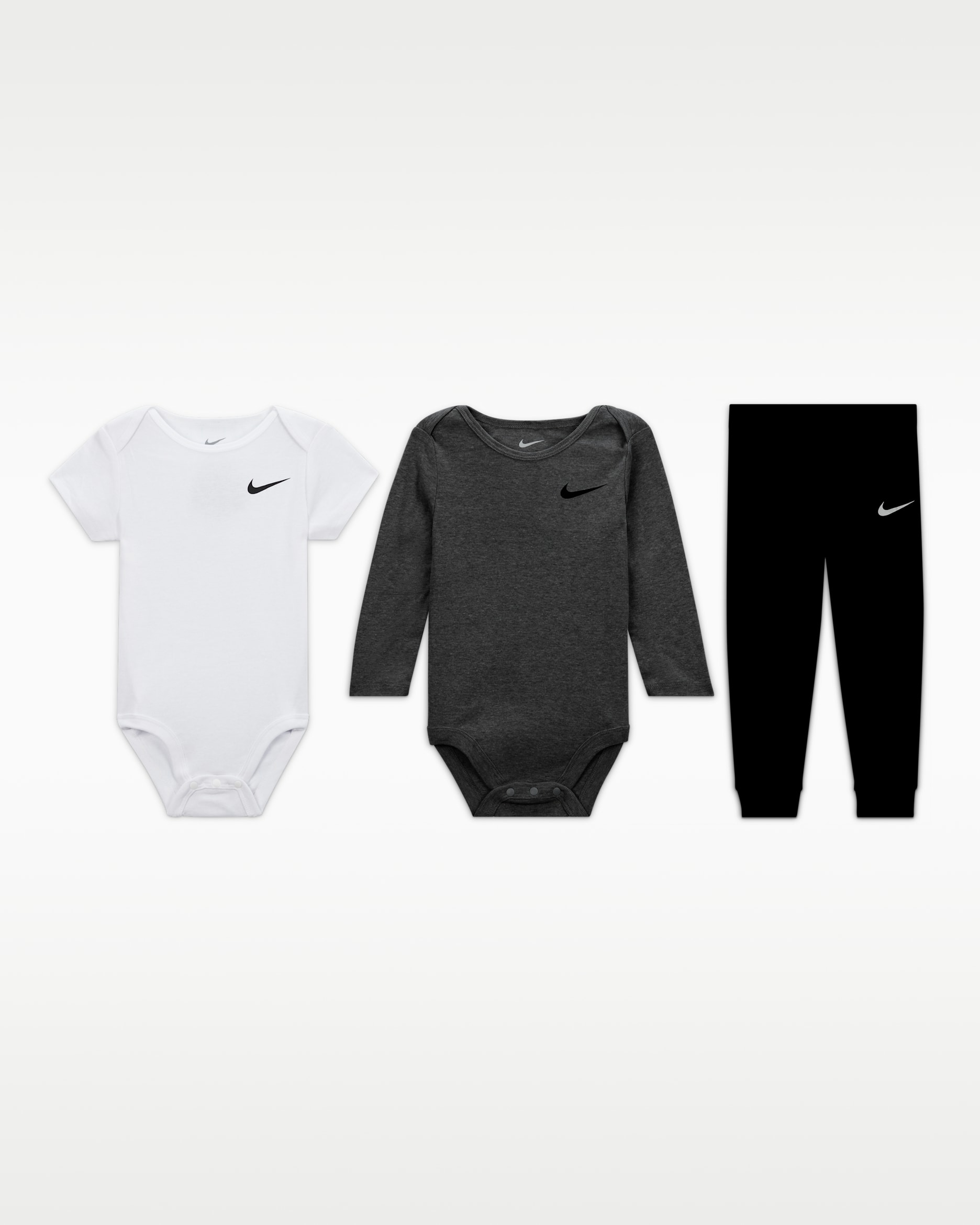 Nike Baby Essentials Baby (6-12M) 3-Piece Bodysuit and Pants Set - Black