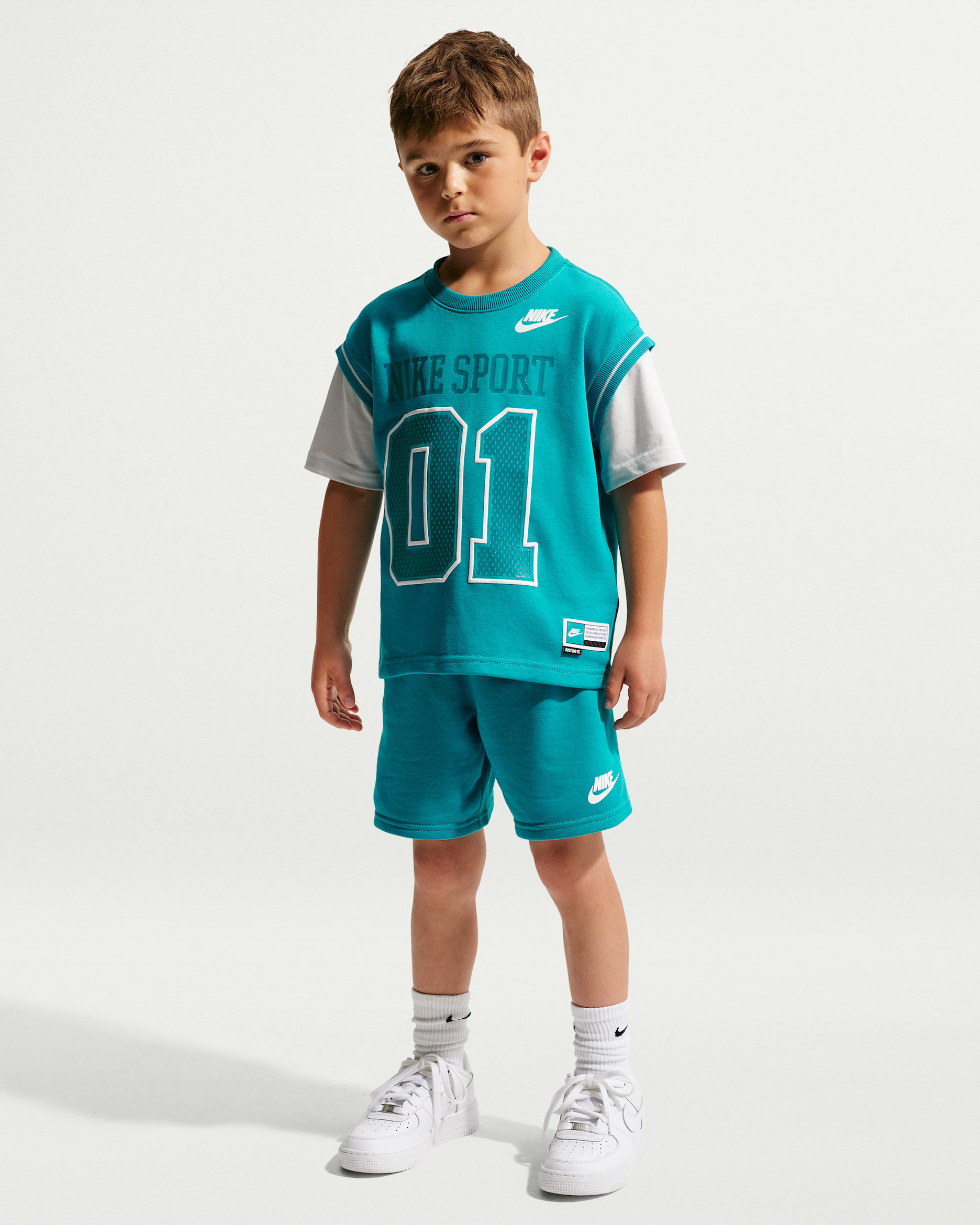 Nike Sportswear Little Kids' Multisport 2-Piece Shorts Set - Energy