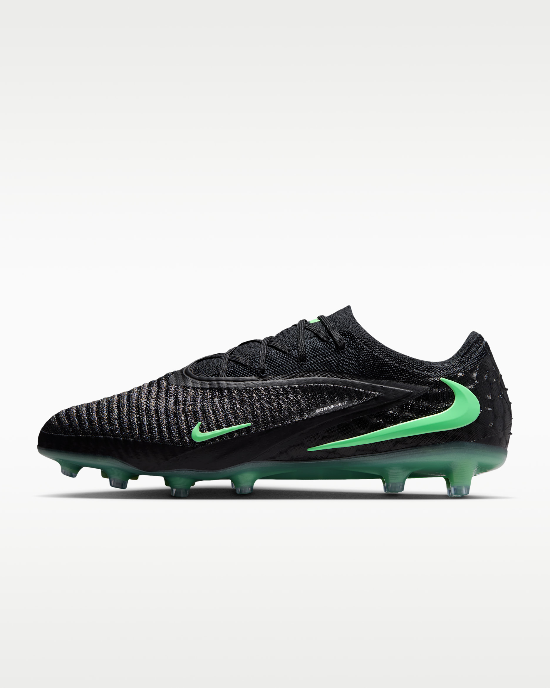Nike Phantom 6 Low Elite Artificial-Grass Football Boot - Black/Black/Illusion Green