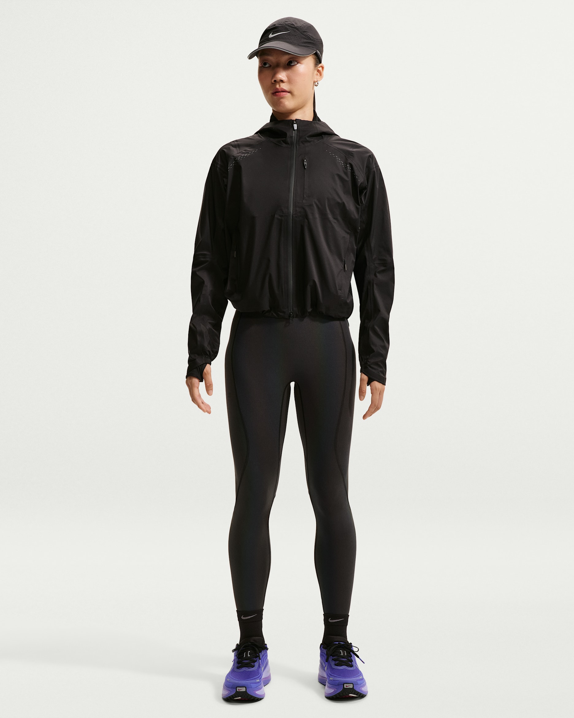 NikeLab | Running Flash Women's High-Waisted Leggings with No Front Seam - Rainbow/Black