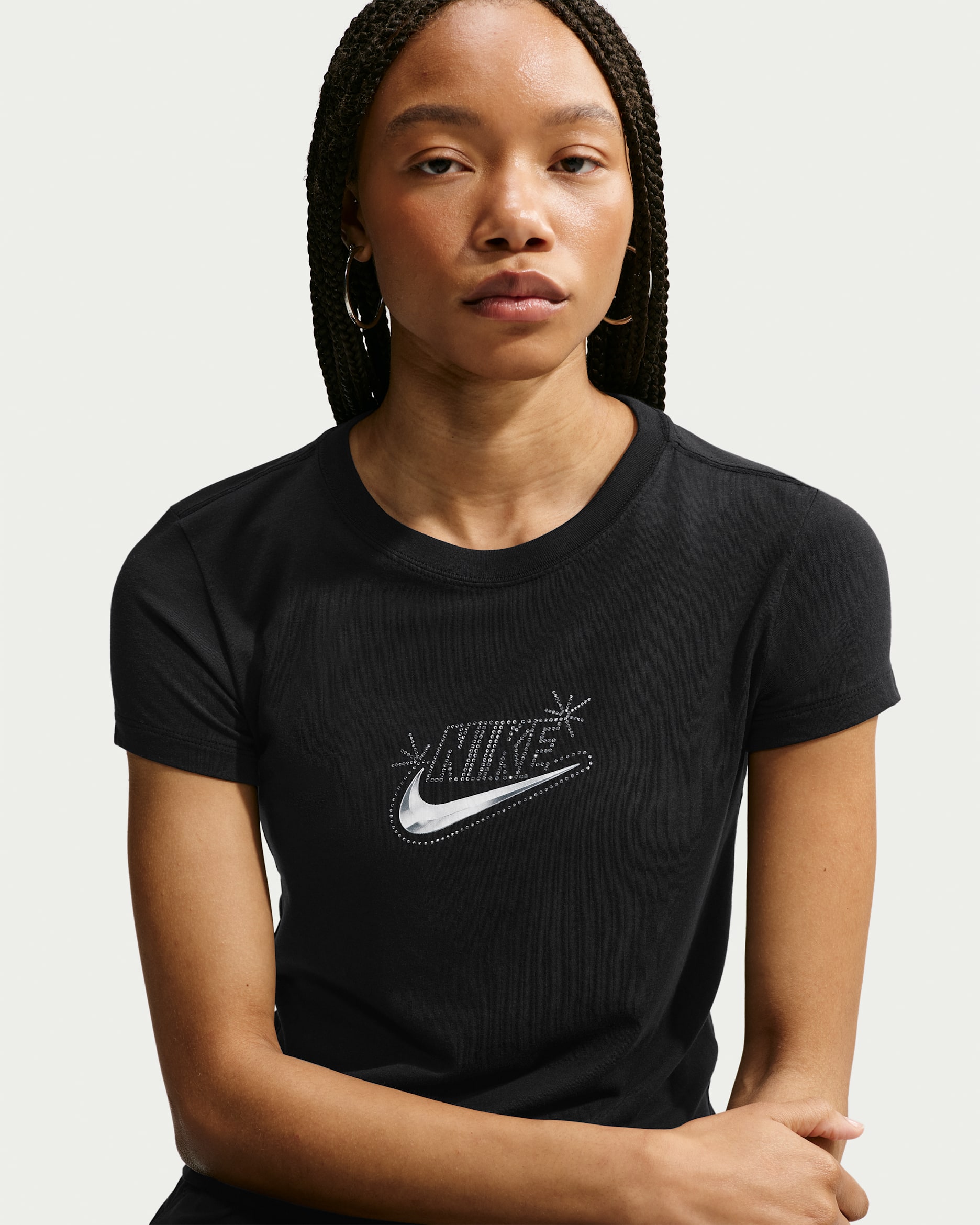 Nike Sportswear Chill Knit Women's Slim Cropped T-Shirt - Black