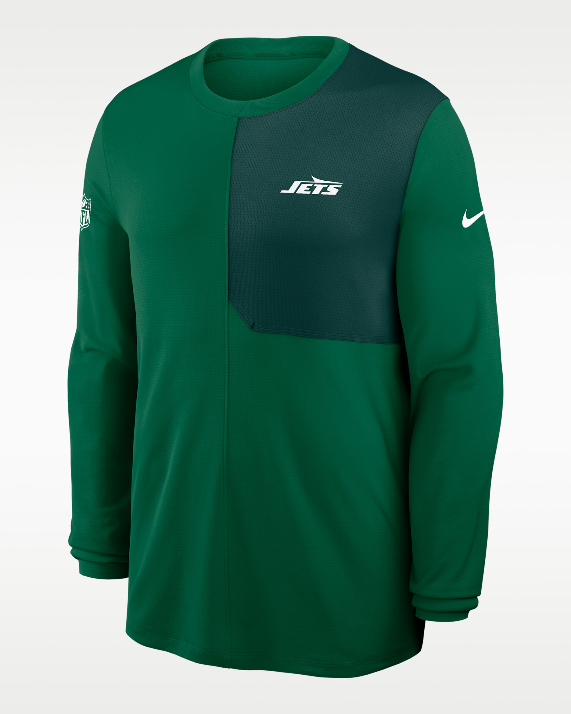 New York Jets Sideline Coach Men's Nike Dri-FIT NFL Long-Sleeve Top - Green