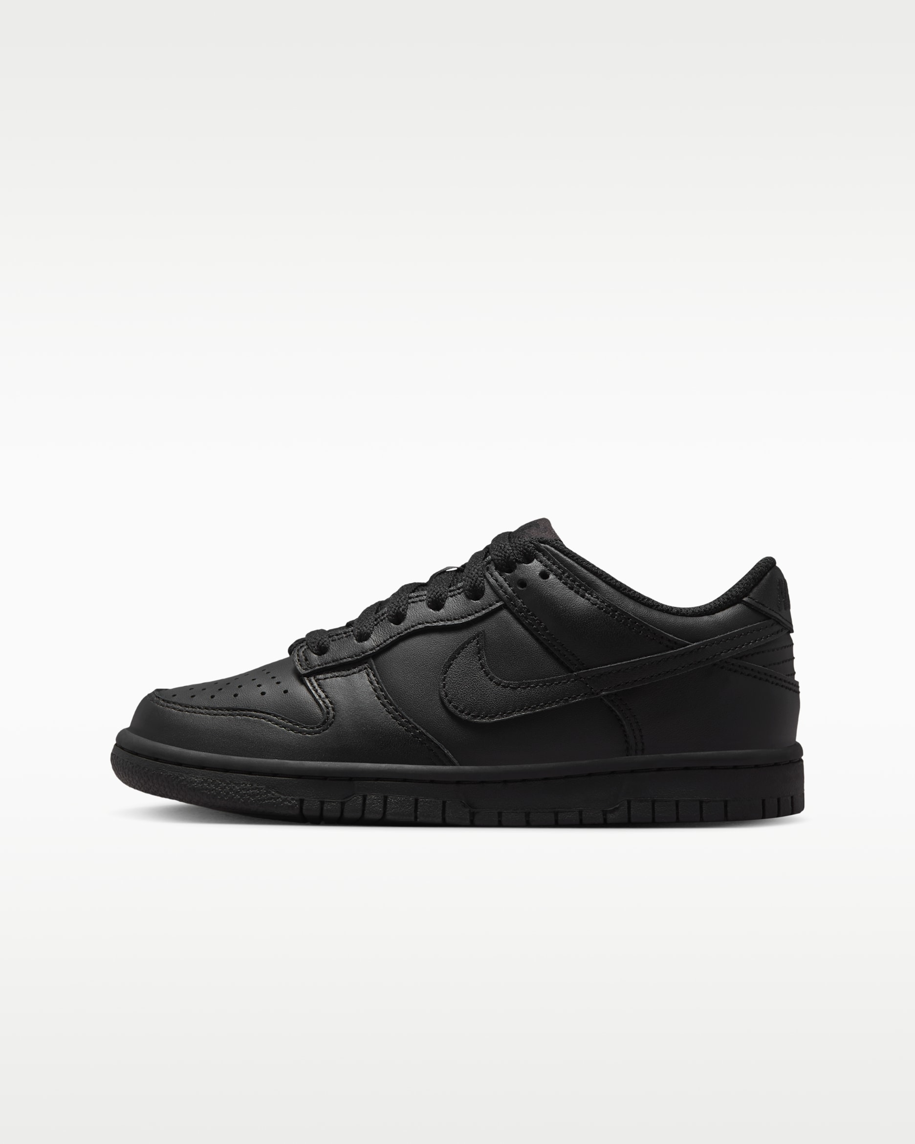 Nike Dunk Low Big Kids' Shoes - Black/Black/Black