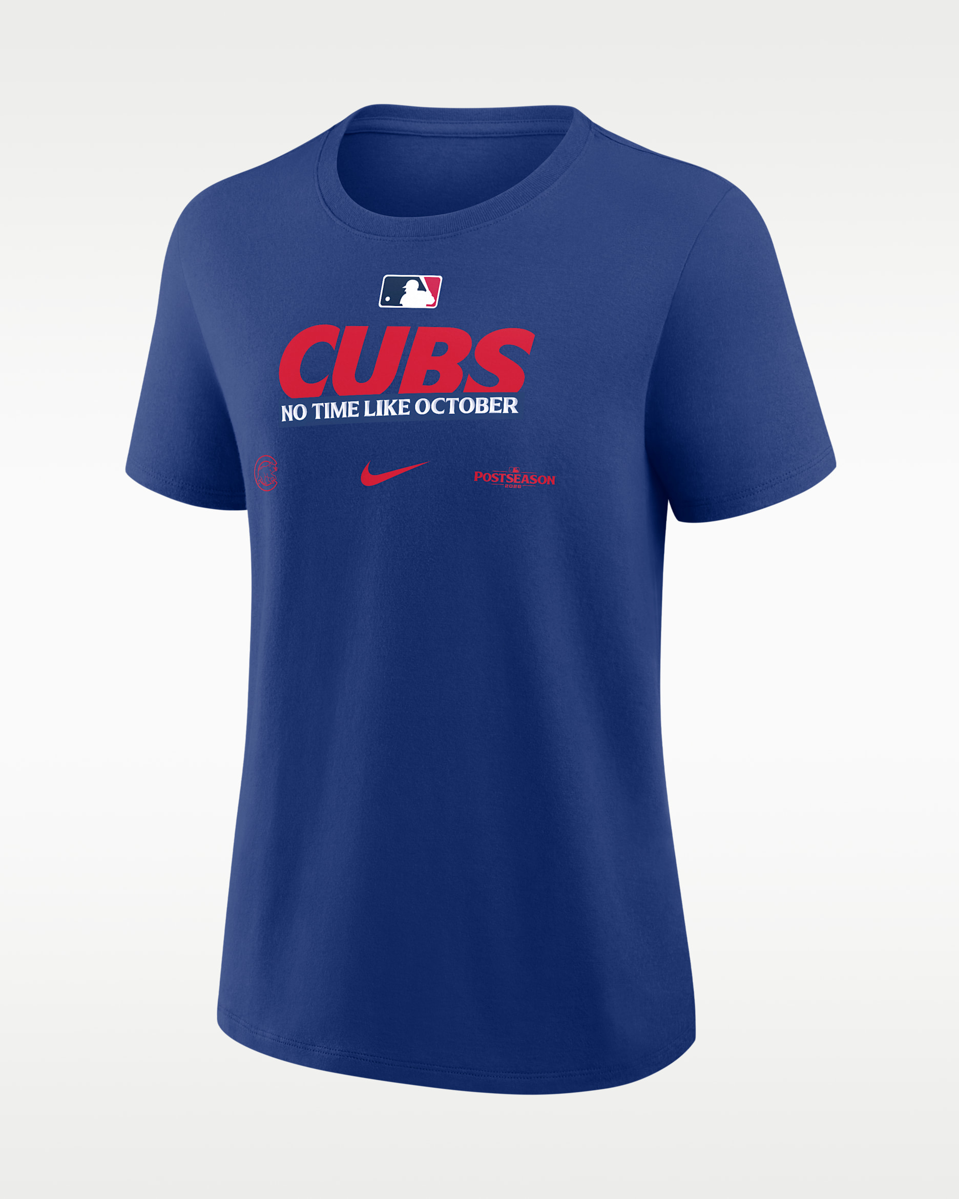 Playera Nike de la MLB para mujer Chicago Cubs 2026 Postseason Authentic Collection - Azul