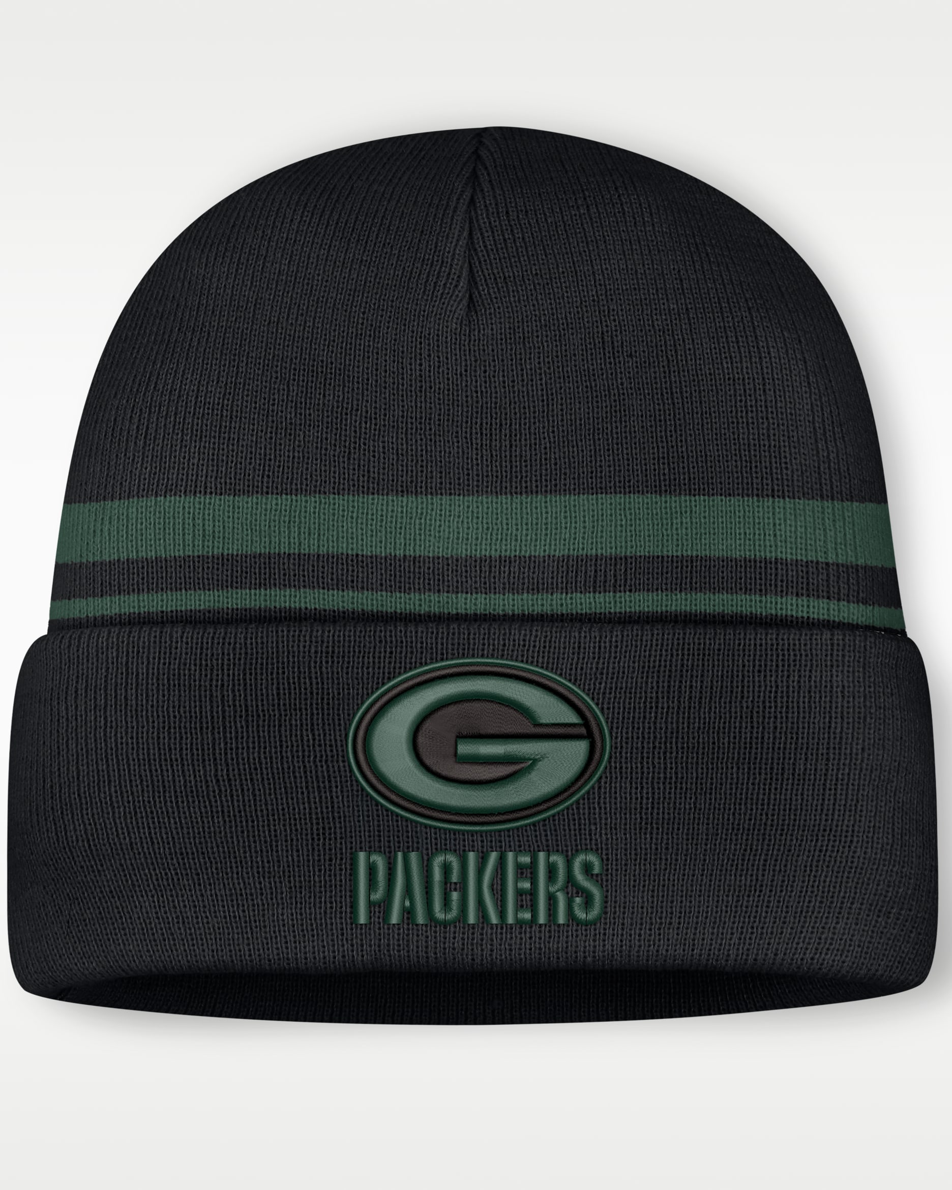 Gorro con dobladillo de la NFL Nike para hombre Green Bay Packers Primetime Utility - Negro