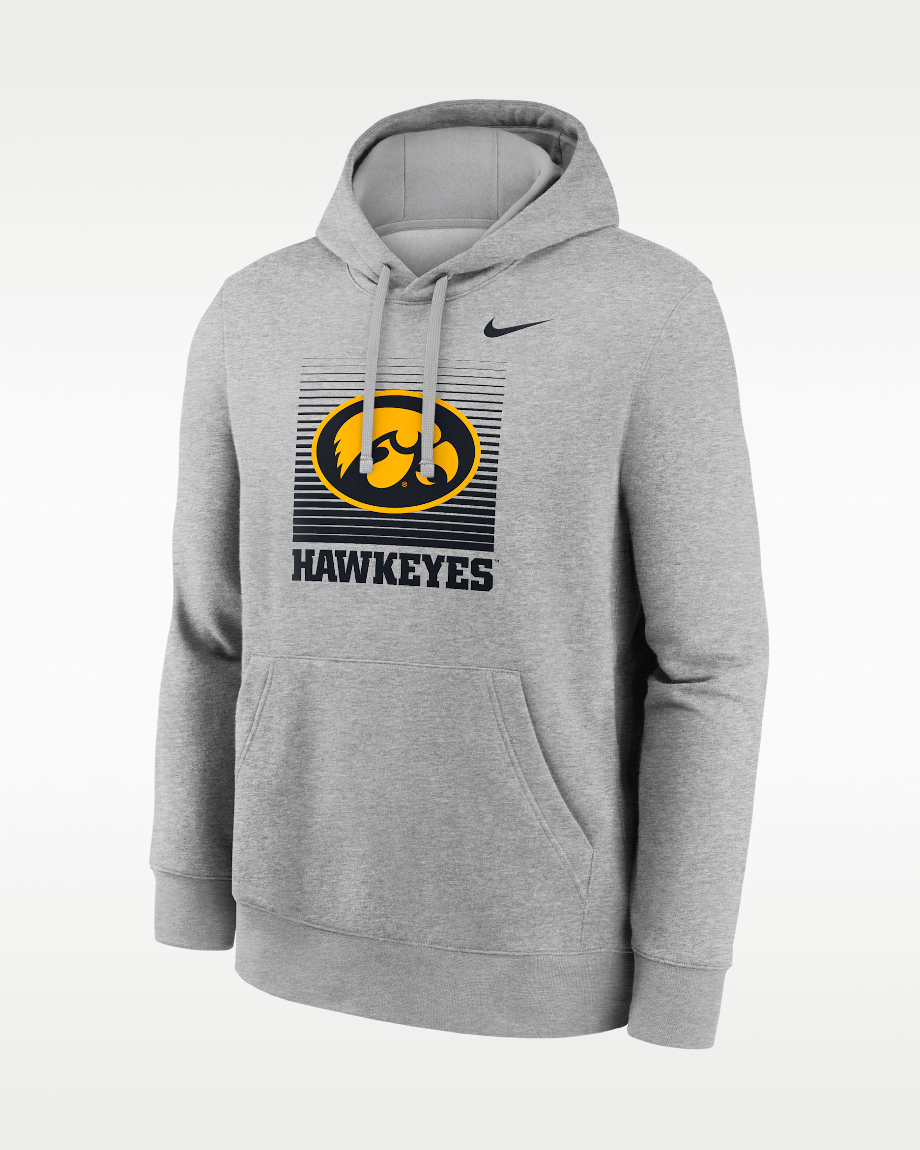 Sudadera con gorro sin cierre universitaria Nike para hombre Iowa Primetime - Gris jaspeado