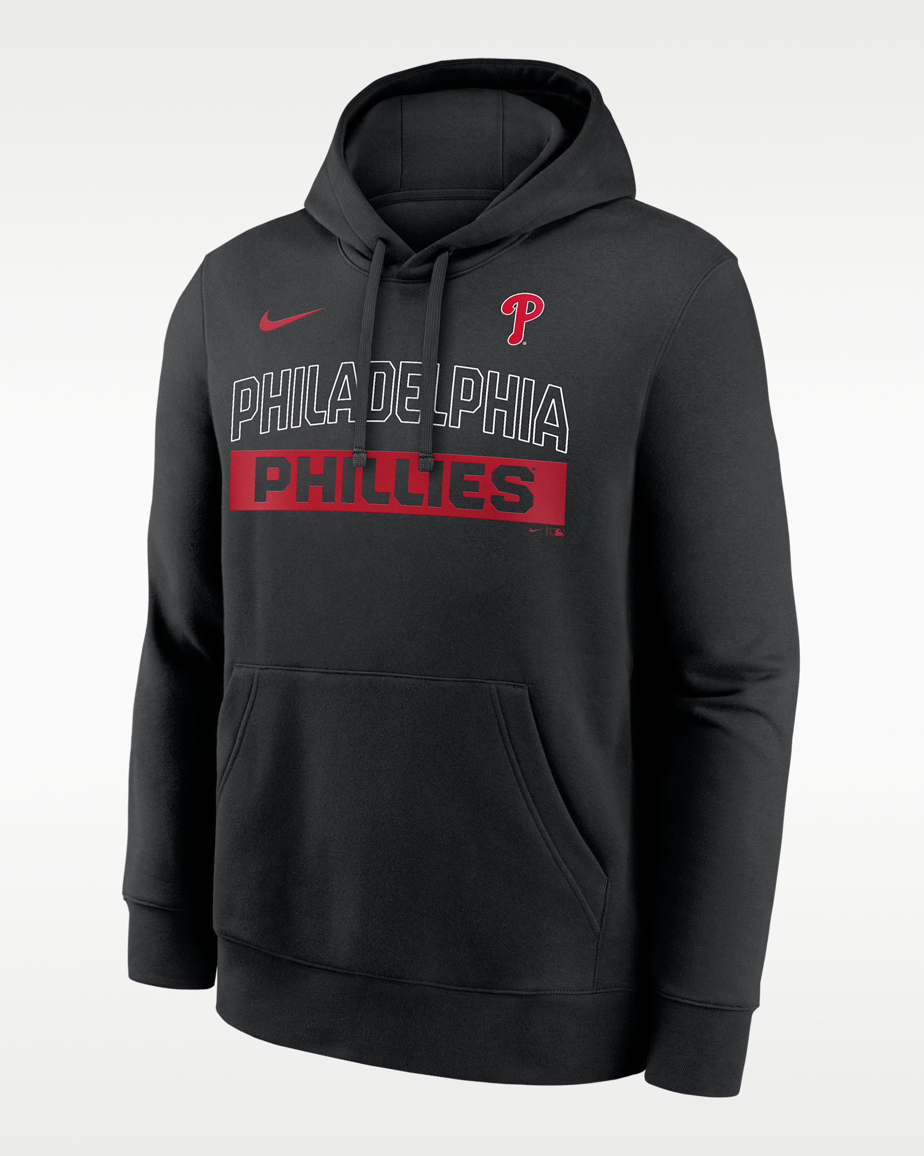 Philadelphia Phillies Club Men's Nike MLB Pullover Hoodie - Black