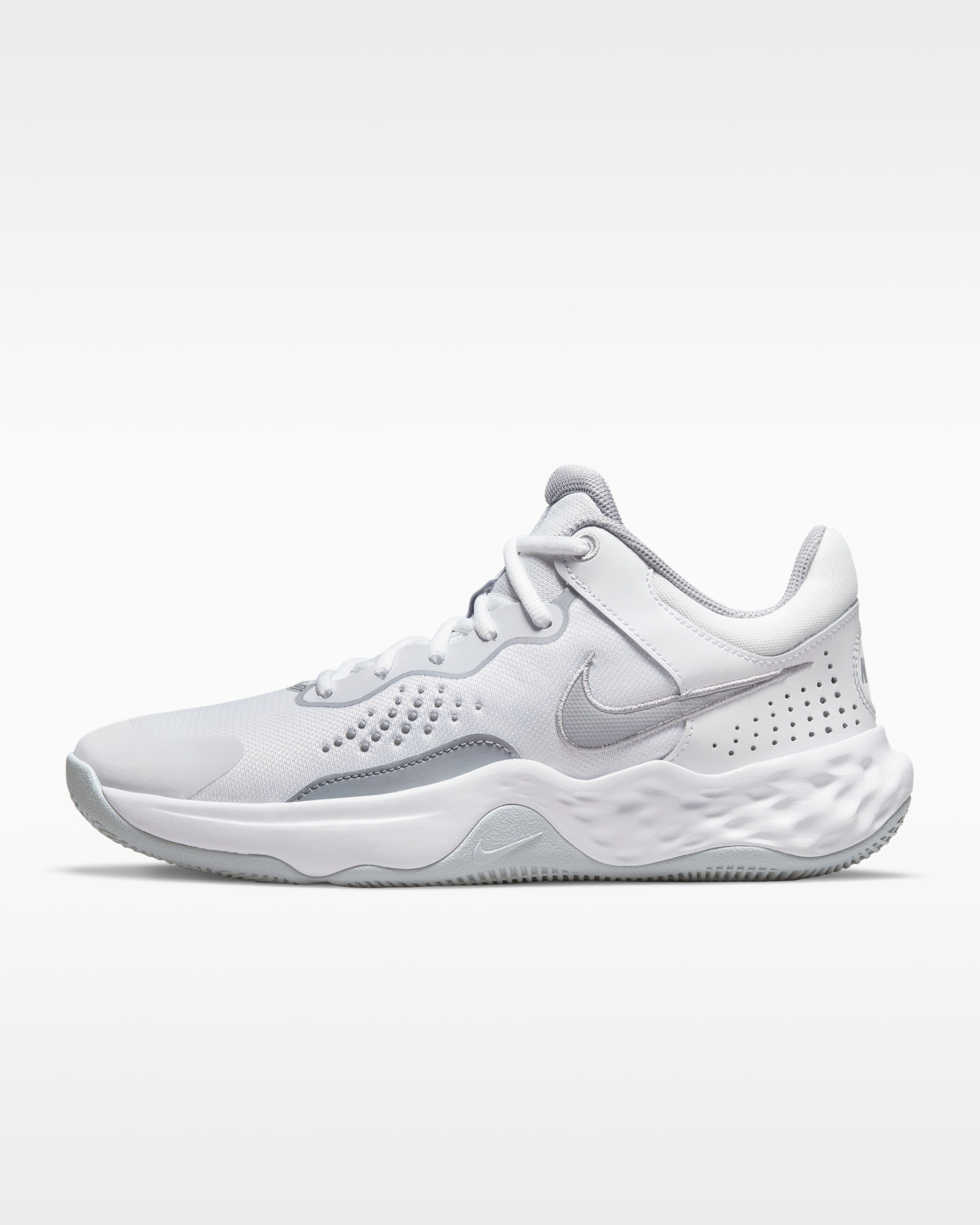 Nike Fly.By Mid 3 Basketball Shoes - White/Wolf Grey
