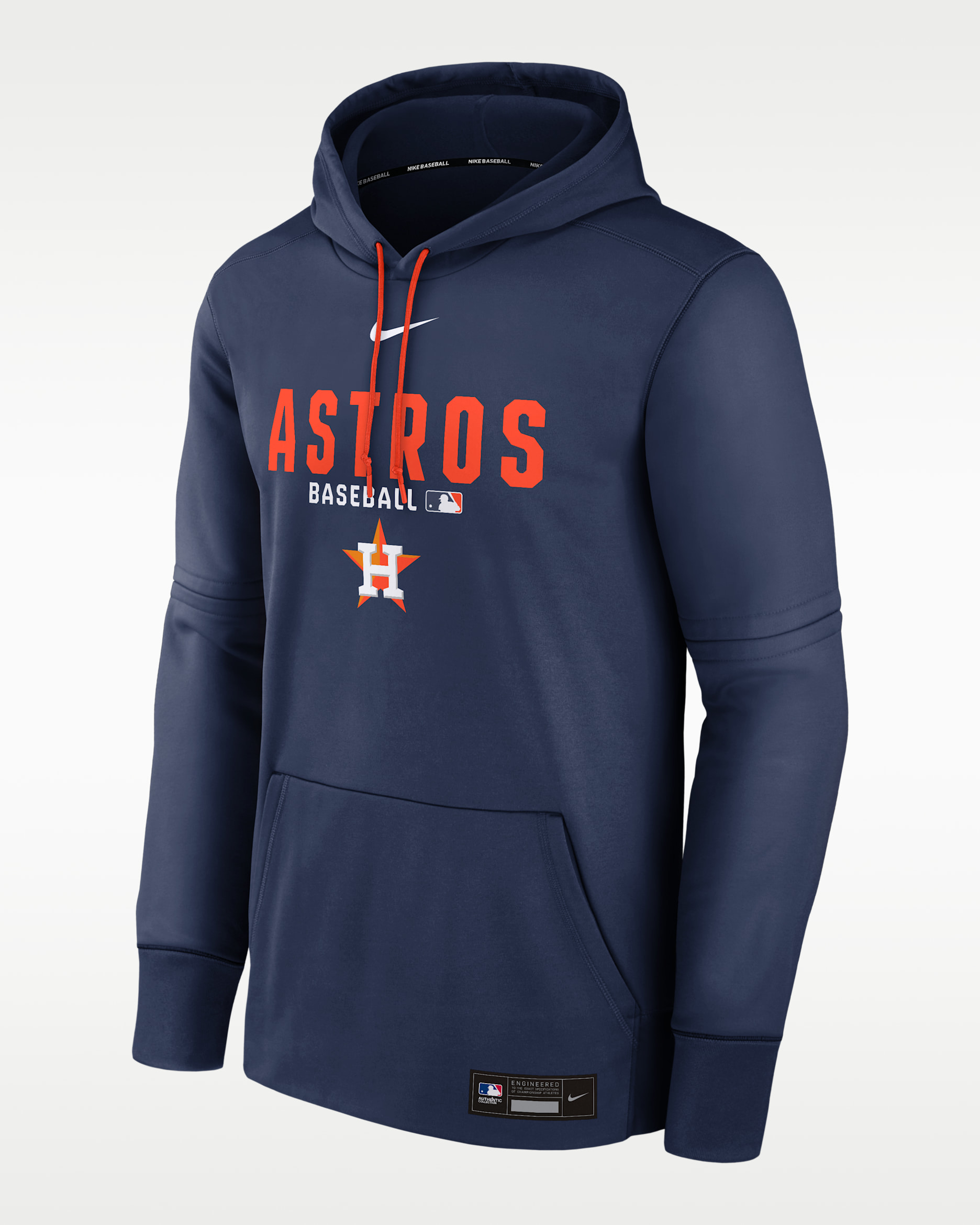 Houston Astros Authentic Collection Men's Nike Therma MLB Pullover Hoodie - Navy