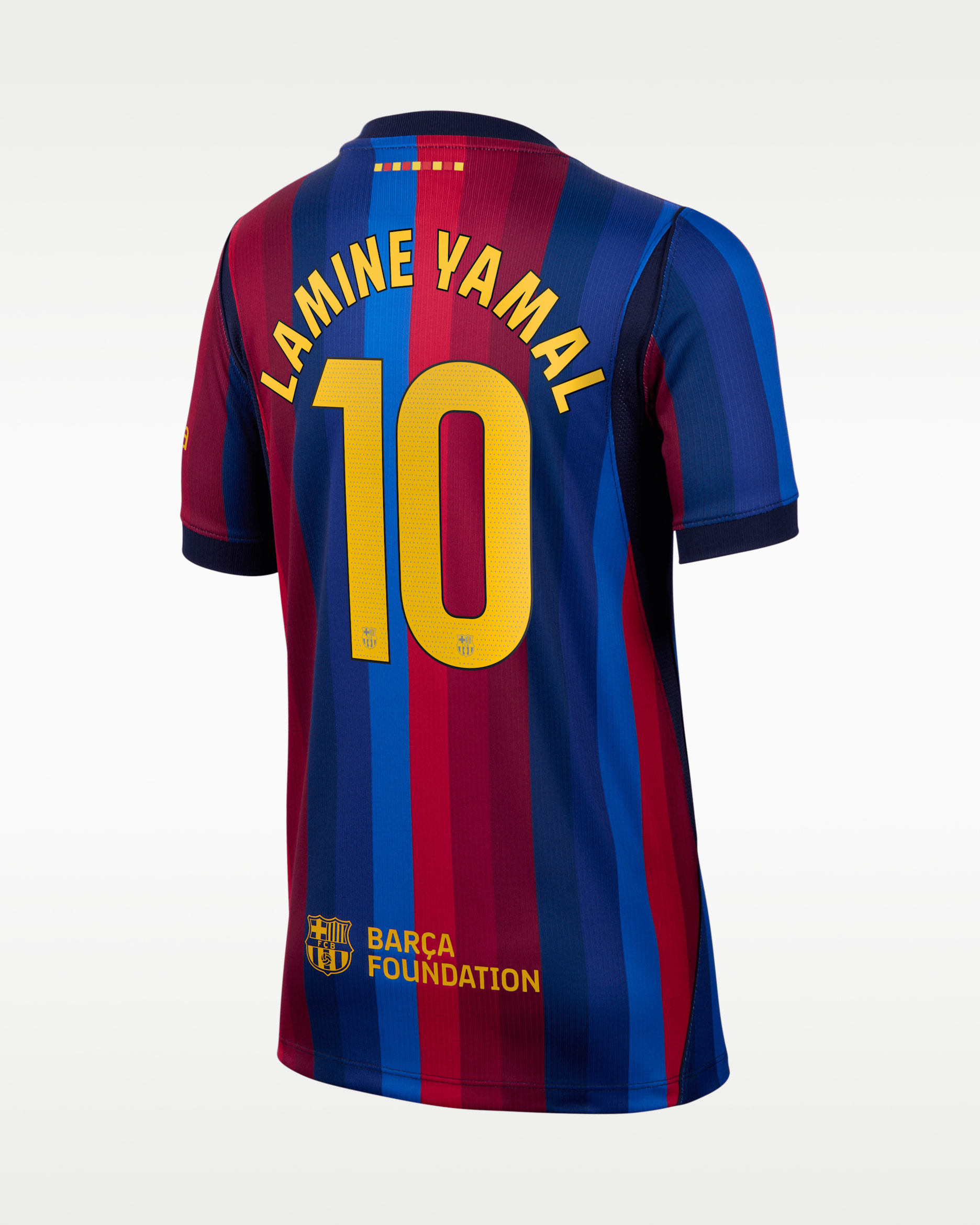 Lamine Yamal FC Barcelona 2026/27 Stadium Home Big Kids' Nike Dri-FIT Soccer Jersey - Red
