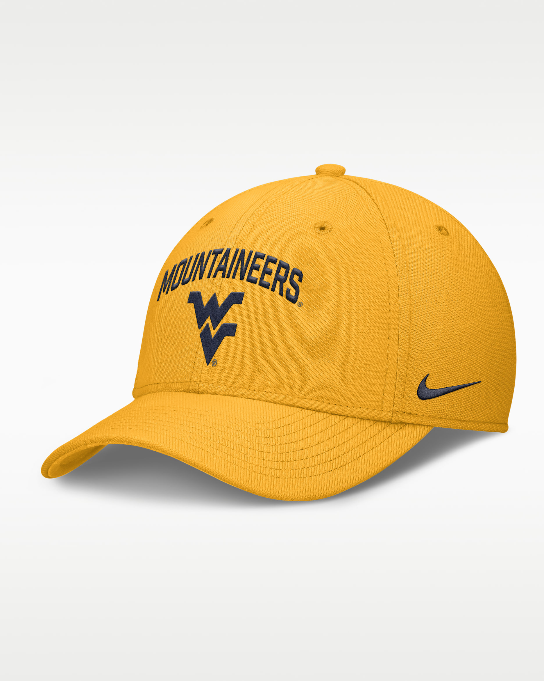 West Virginia On-Field Rise Swoosh Men's Nike Dri-FIT College Hat - Gold