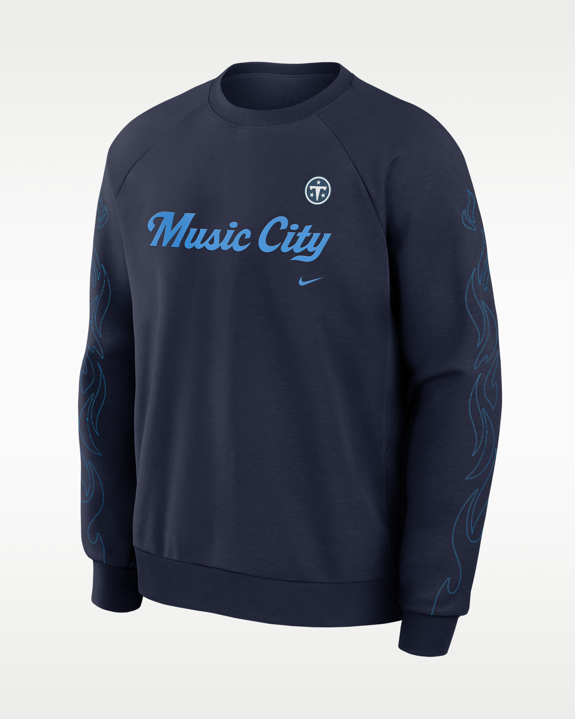Tennessee Titans Rivalries Collection Primary Men's Nike Dri-FIT NFL Pullover Crew - College Navy