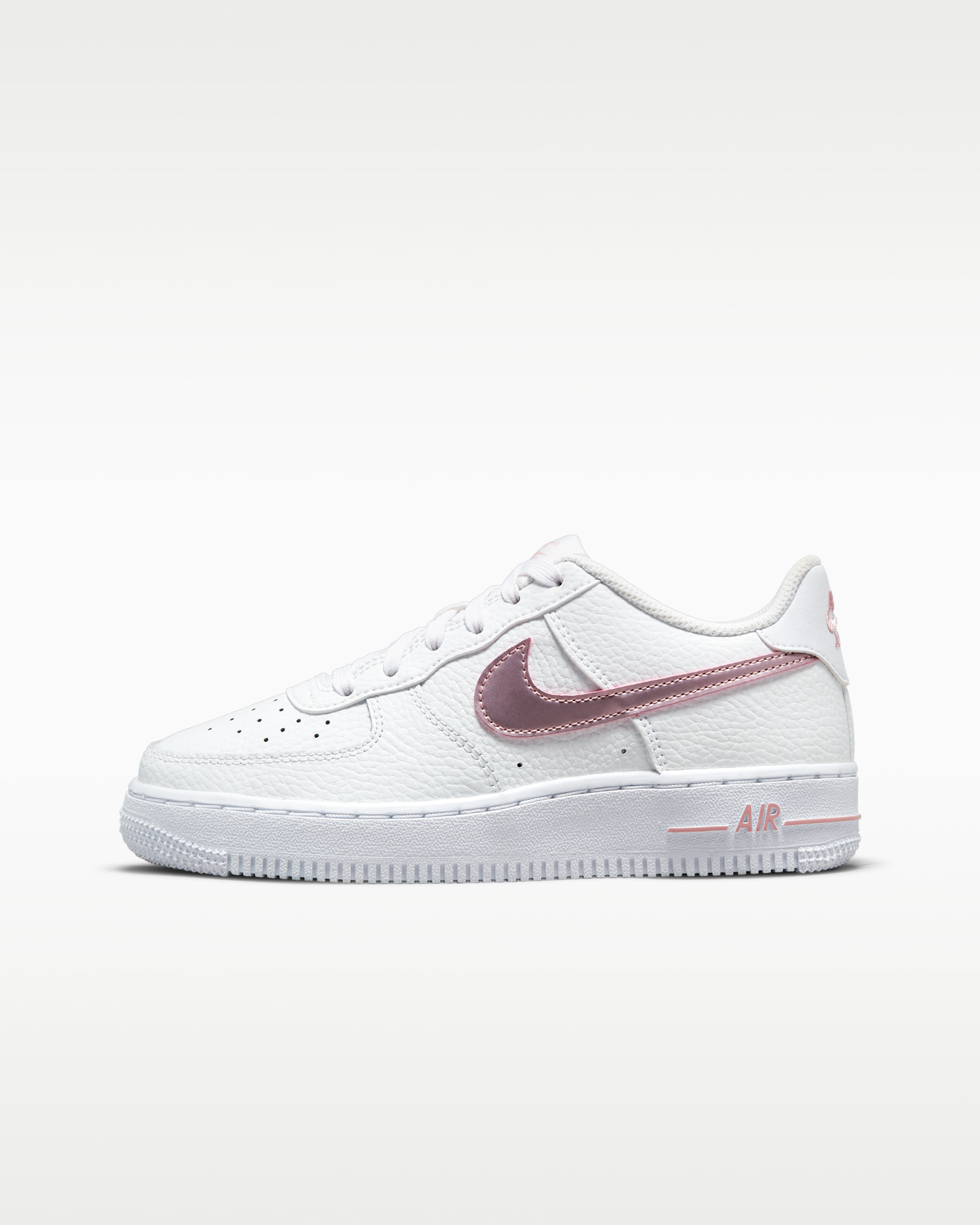 รองเท้าเด็กโต Nike Air Force 1 - ขาว/Pink Glaze