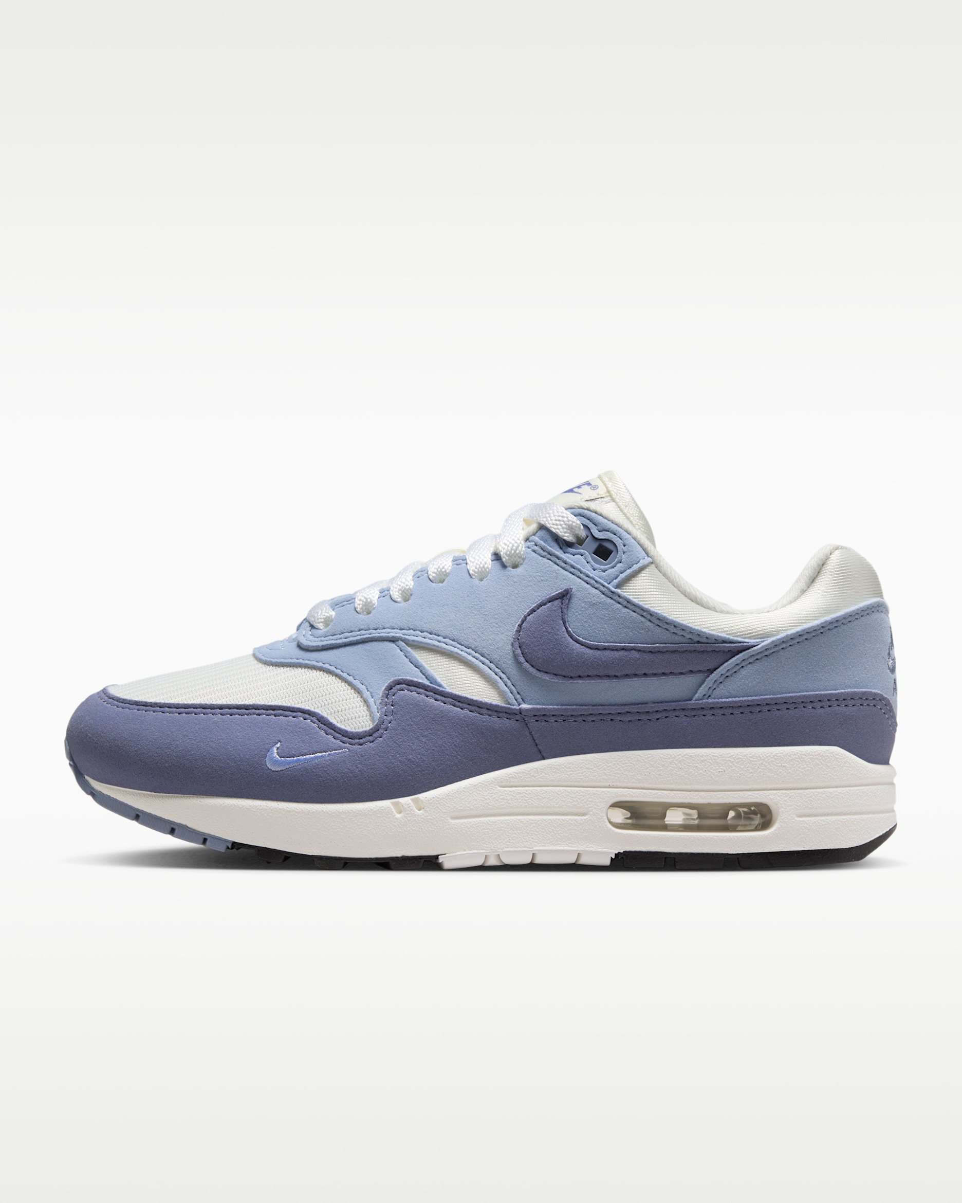 Nike Air Max 1 '87 Textile Women's Shoes - Sail/Light Armoury Blue/Black/Ashen Slate