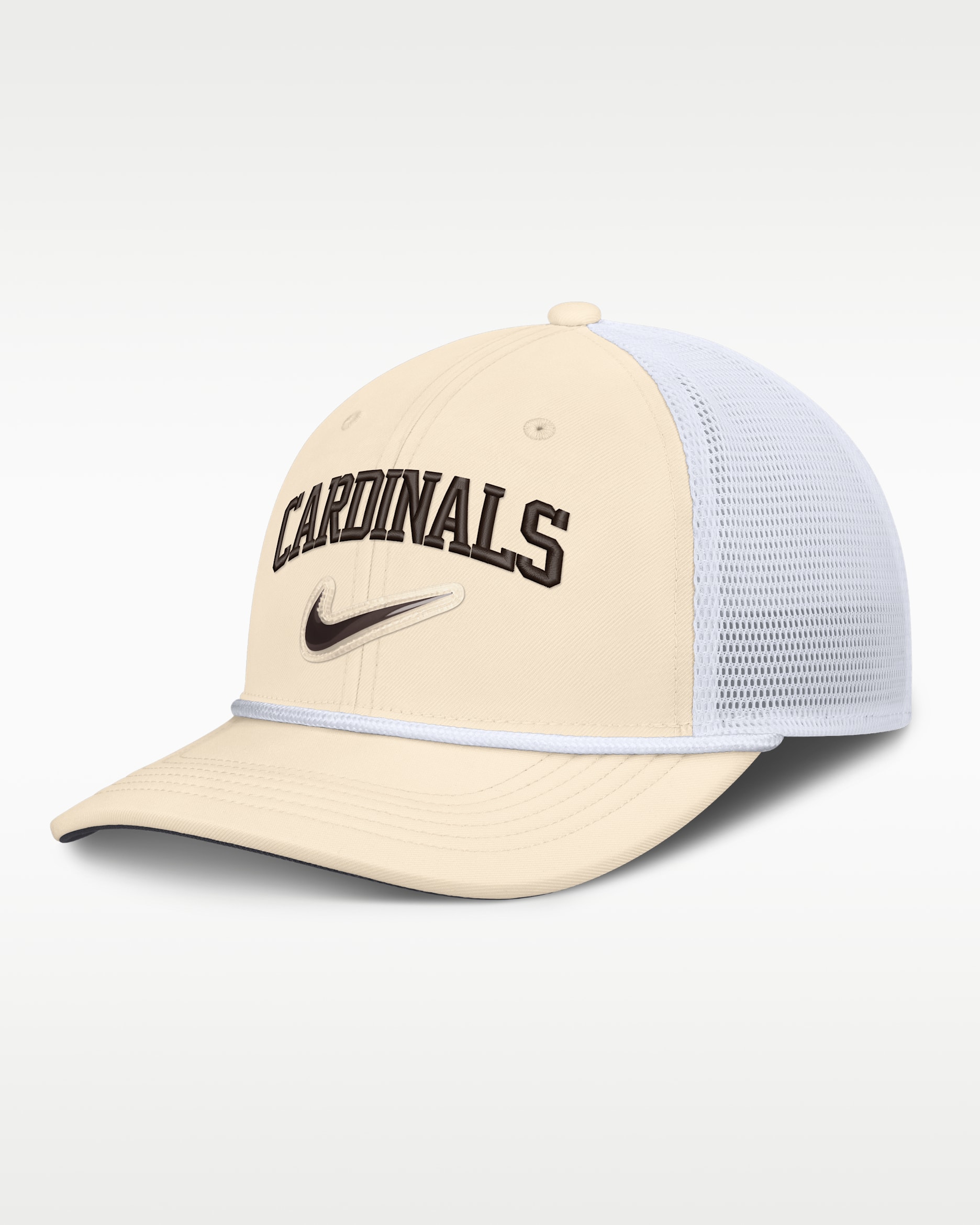 St. Louis Cardinals Rise Men's Nike Dri-FIT MLB Trucker Adjustable Hat - Natural/White/White