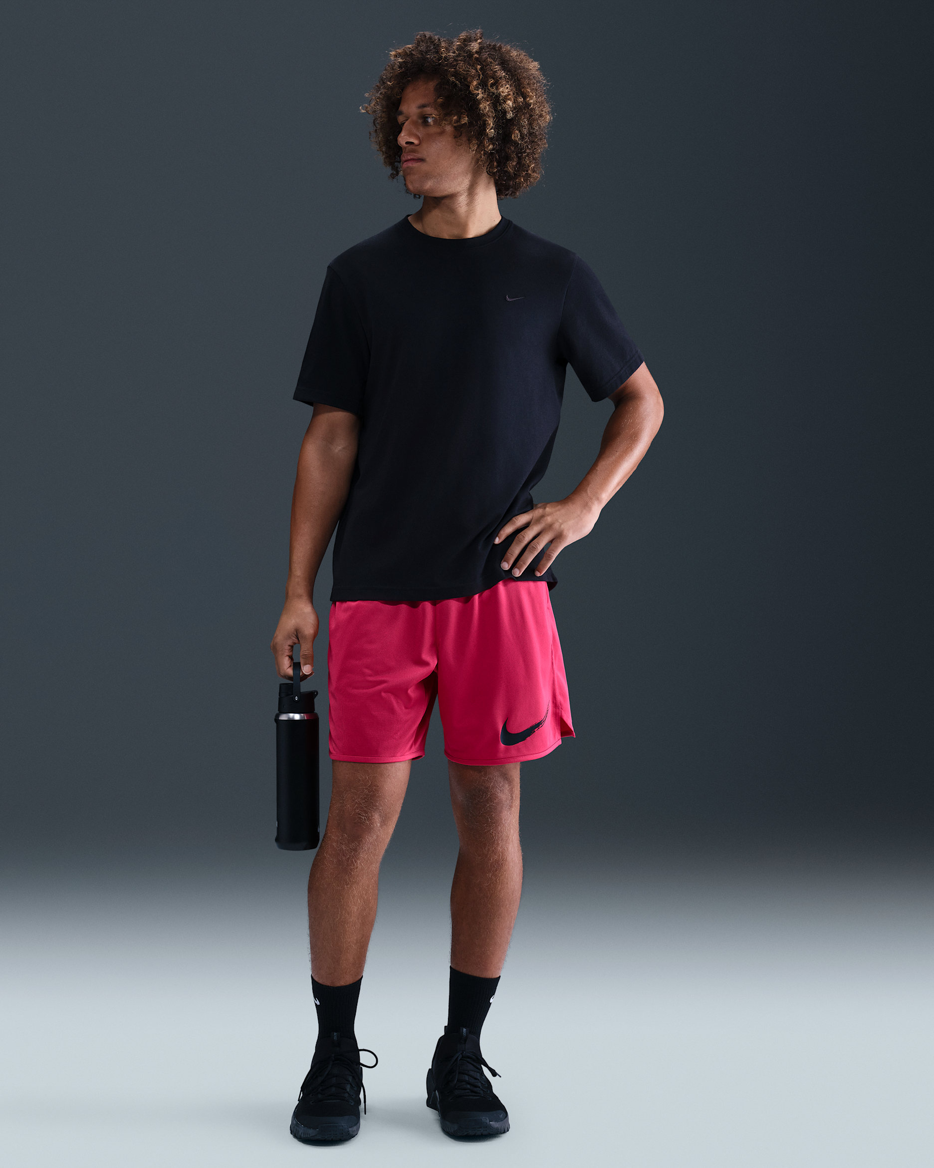 Pánské 18cm univerzální kraťasy Nike Totality Dri-FIT bez podšívky - Rush Pink/Černá