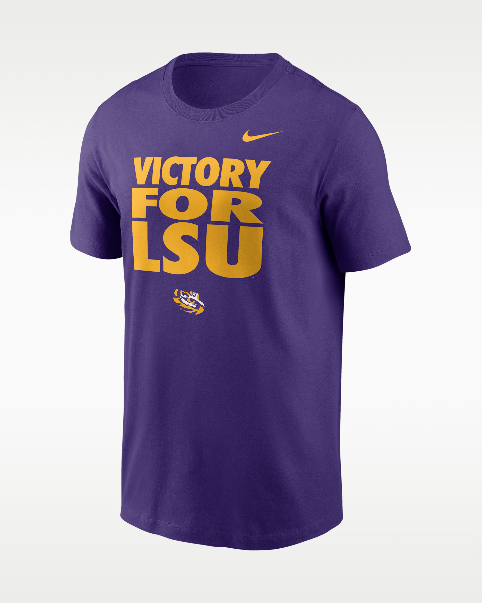 Playera de manga larga universitaria Nike Dri-FIT para hombre LSU Sideline Slogan - Morado cancha