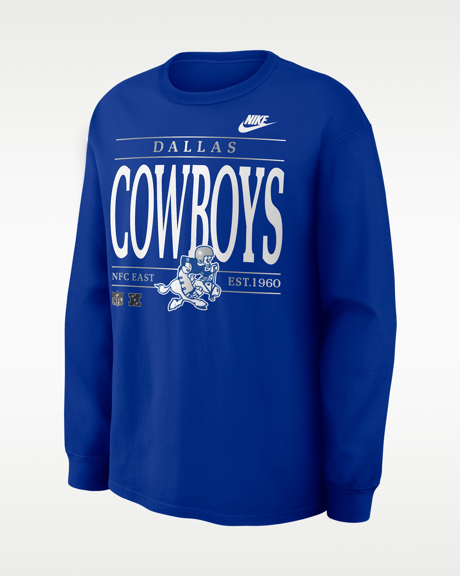 Dallas Cowboys Rewind Max90 Men's Nike NFL Long-Sleeve T-Shirt - Royal