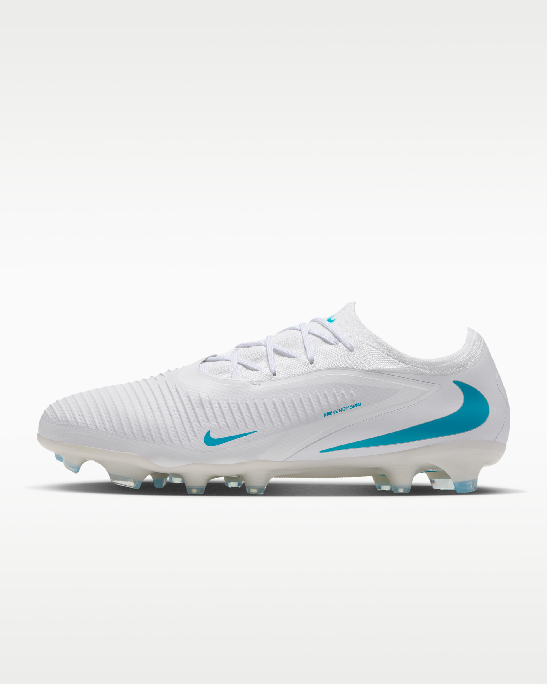 Nike Phantom 6 Low Pro Firm-Ground Soccer Cleats - White/White/Dusty Cactus