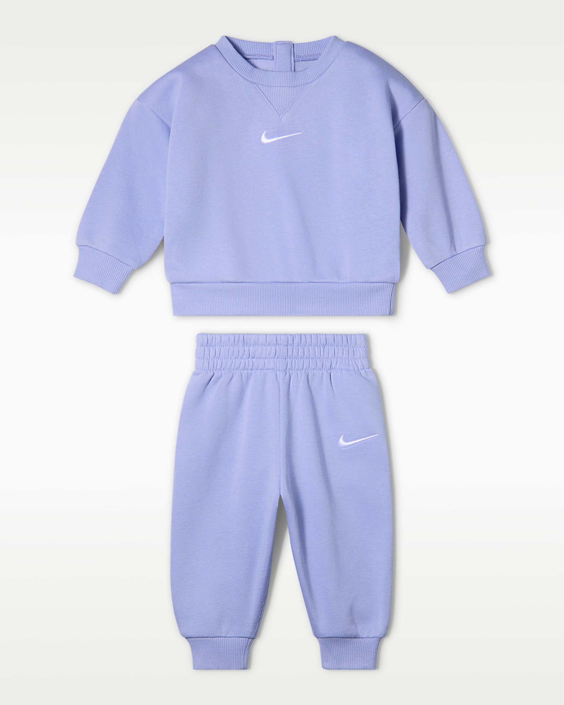 Nike Baby (0–9M) Essential Fleece 2-Piece Crew Set - Light Thistle