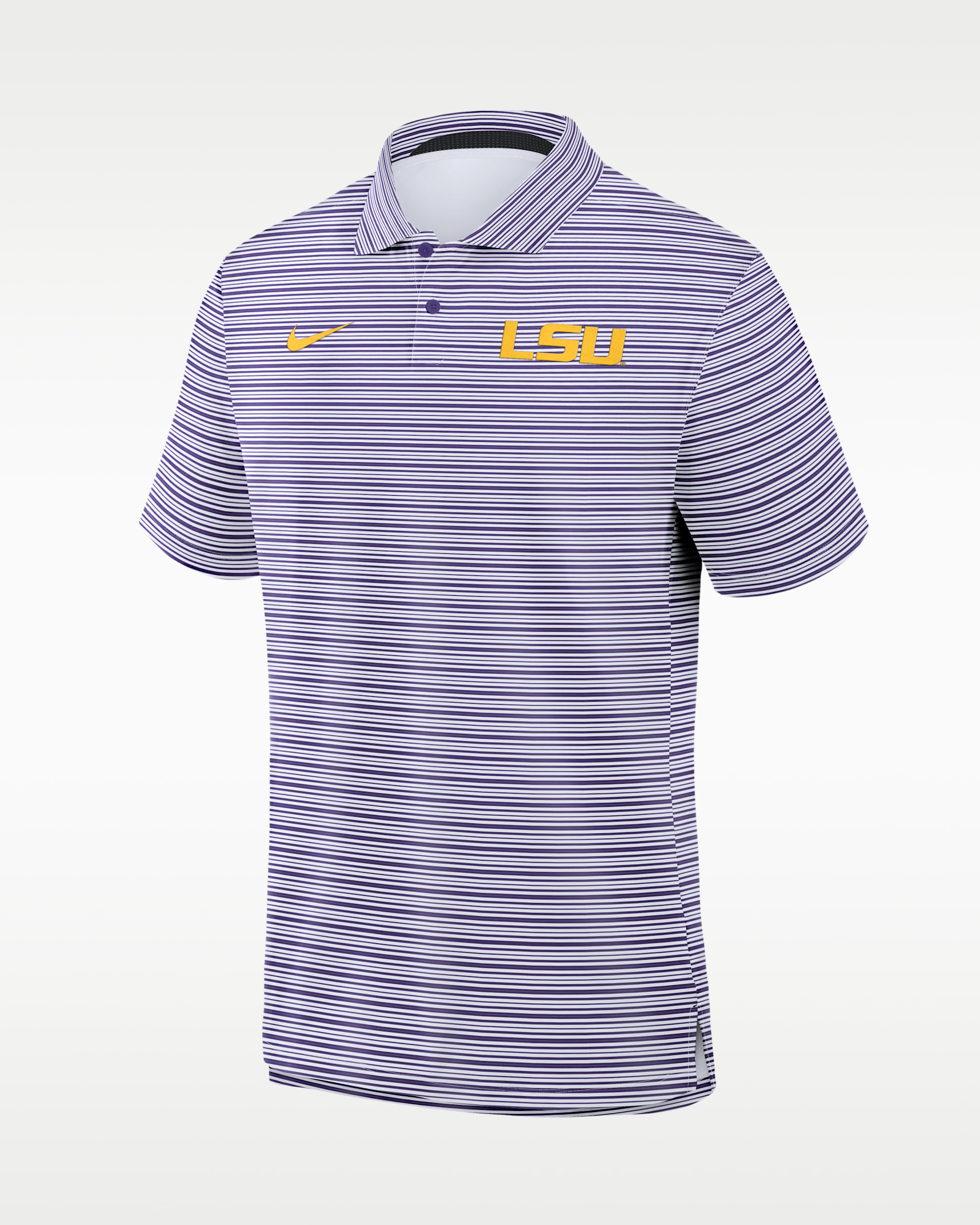 Polo universitaria Nike Dri-FIT para hombre LSU Primetime - Morado/Blanco