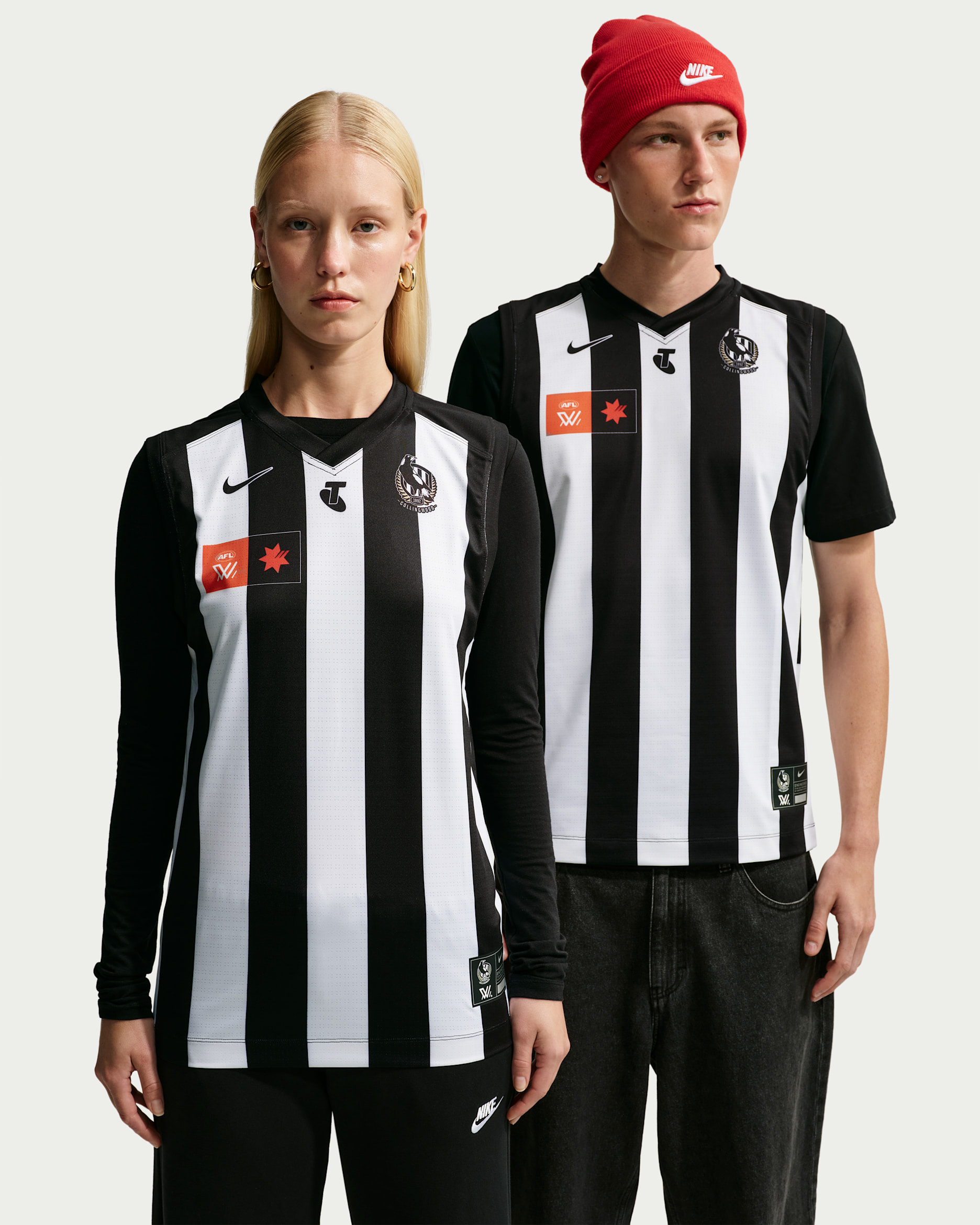 Collingwood F.C. AFLW 2026 Stadium Home Nike AFLW Replica Jersey - Black/White