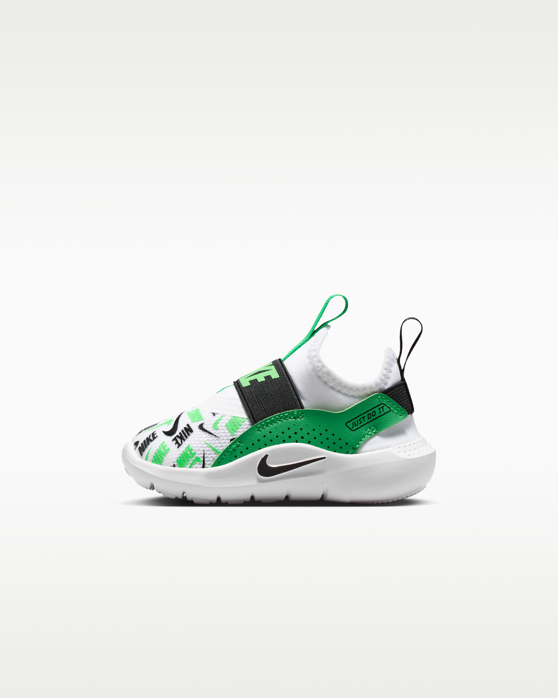 Nike Flex Runner 4 Baby/Toddler Shoes - White/Green Spark/Illusion Green/Black