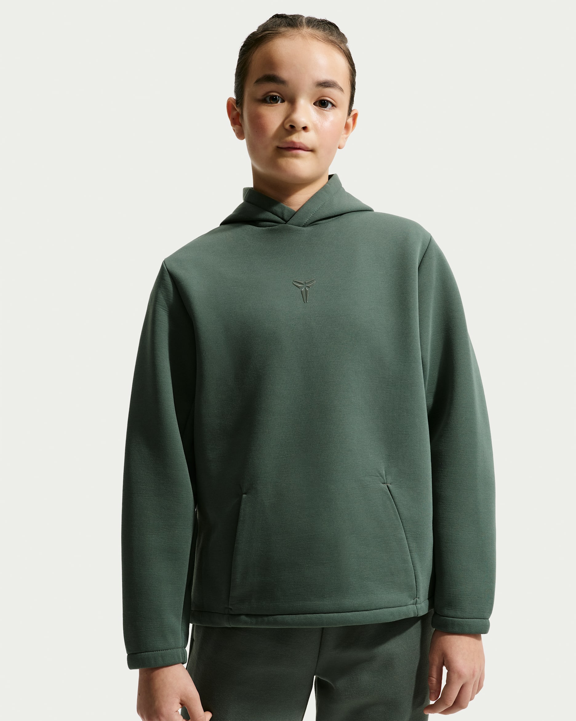 Kobe Big Kids' Dri-FIT Pullover Basketball Hoodie - Mineral Spruce/Mineral Spruce