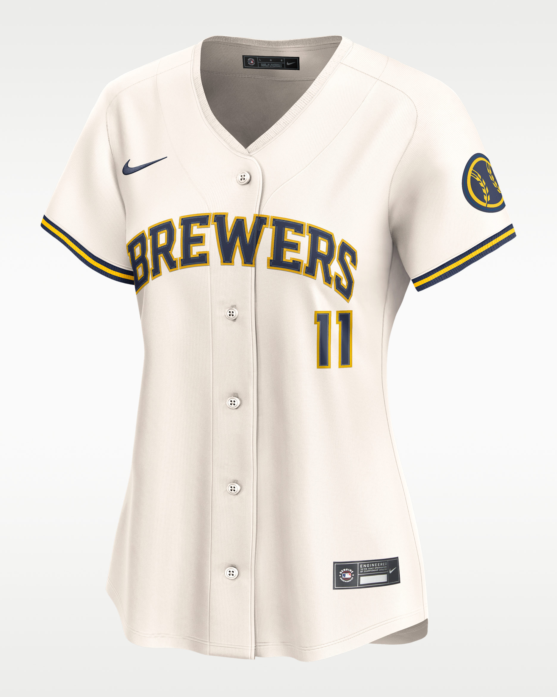 Jackson Chourio Milwaukee Brewers Women’s Nike Dri-FIT ADV MLB Limited Jersey - Cream