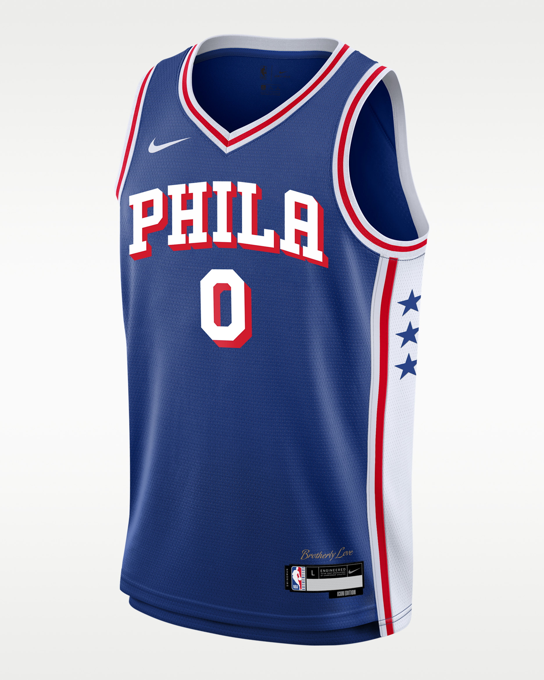 Tyrese Maxey Philadelphia 76ers Big Kids' Nike Dri-FIT Basketball Replica Jersey - Rush Blue