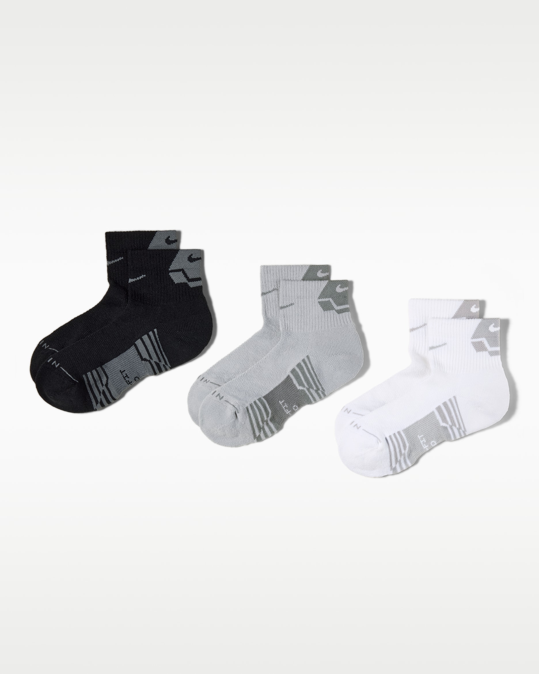 ถุงเท้าหุ้มข้อ Nike Everyday Elevated Sport (3 คู่) - หลายสี