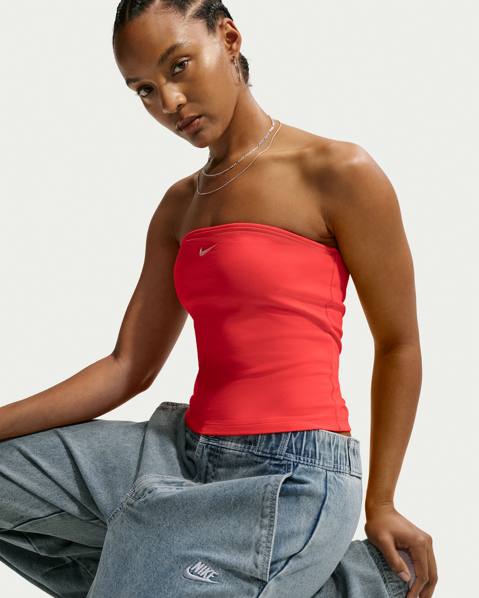 Nike Sportswear Women's Tight Tube Top - Light Crimson/Sail
