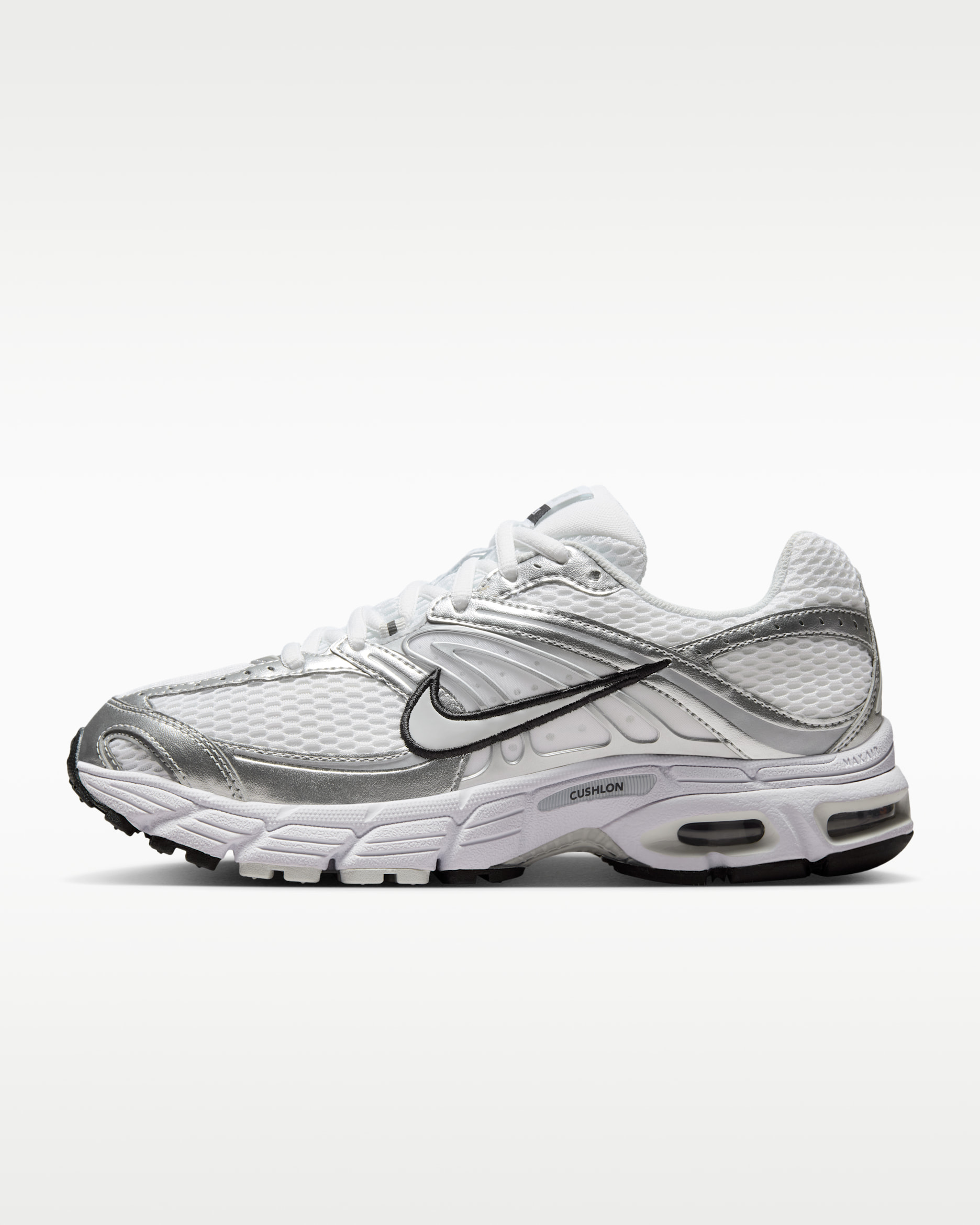 Nike Air Max Moto 2K Women's Shoes with Reflective Accents - White/Metallic Silver/Black/Photon Dust