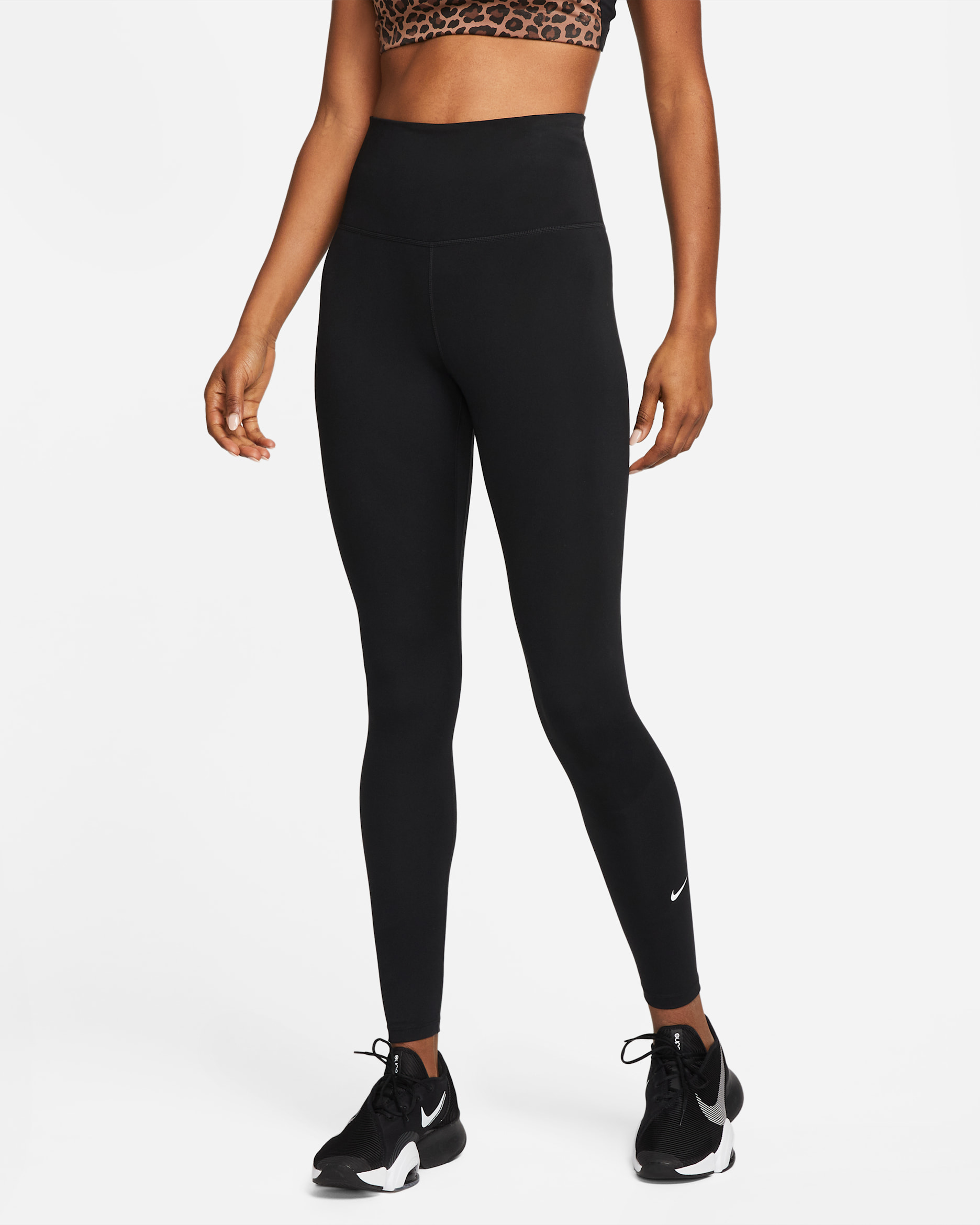 Leggings de tiro alto para mujer Nike One - Negro/Blanco