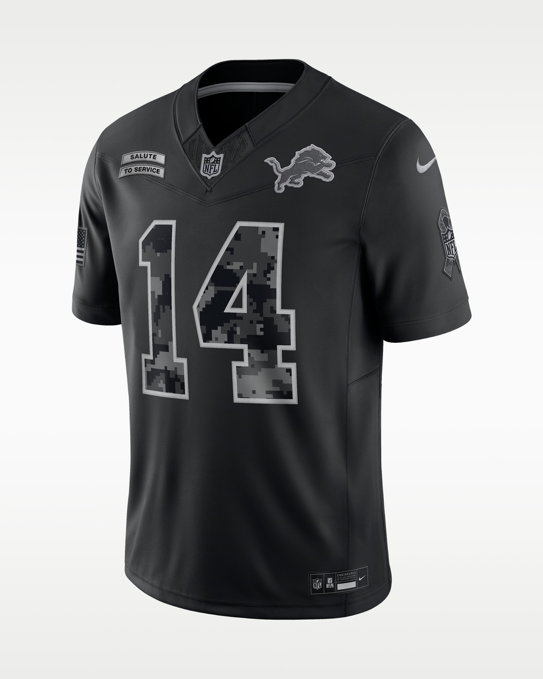 Amon-Ra St. Brown Detroit Lions Salute to Service Men's Nike Dri-FIT NFL Limited Jersey - Black
