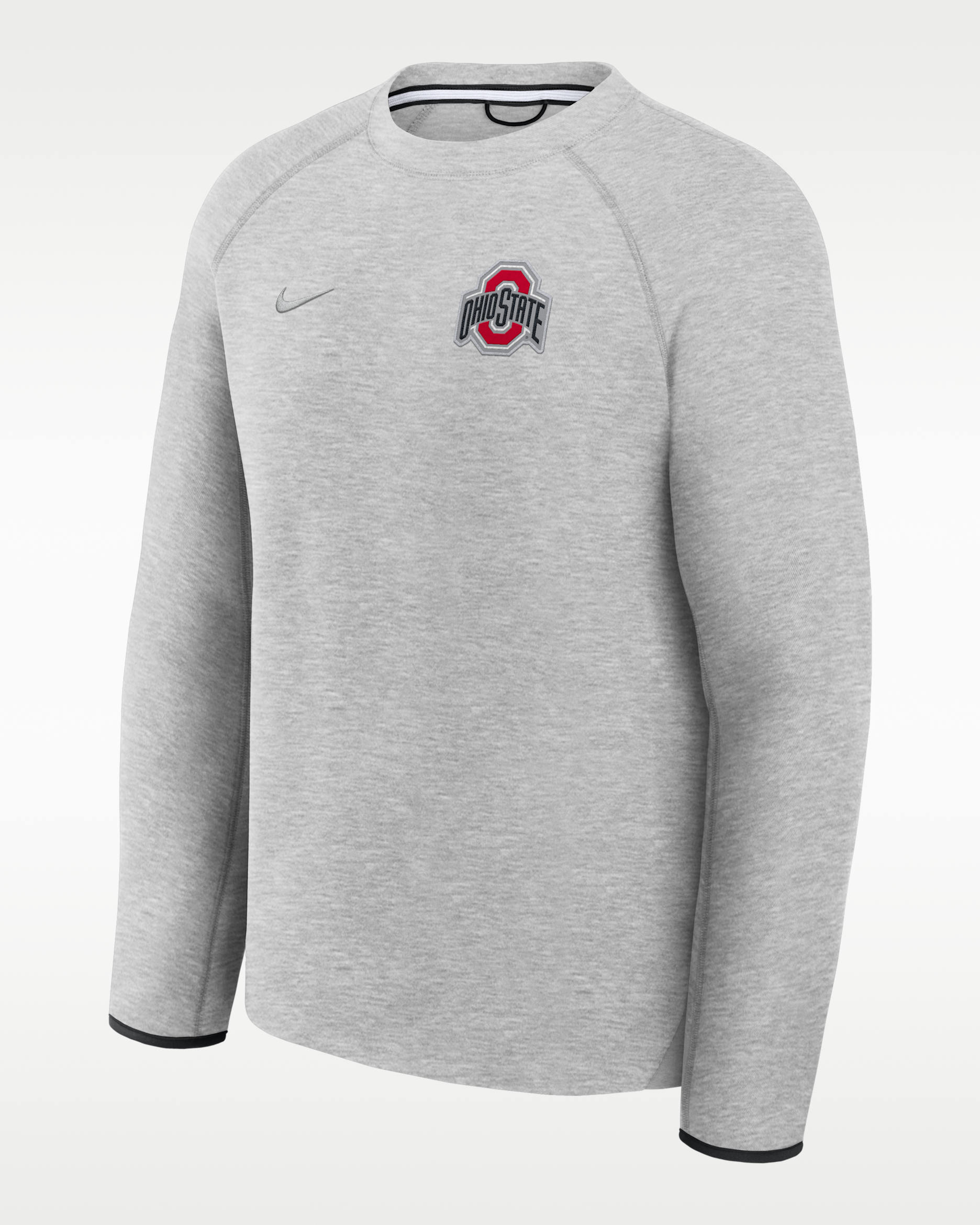 Ohio State Tech Fleece Men's Nike College Pullover Crew - Grey