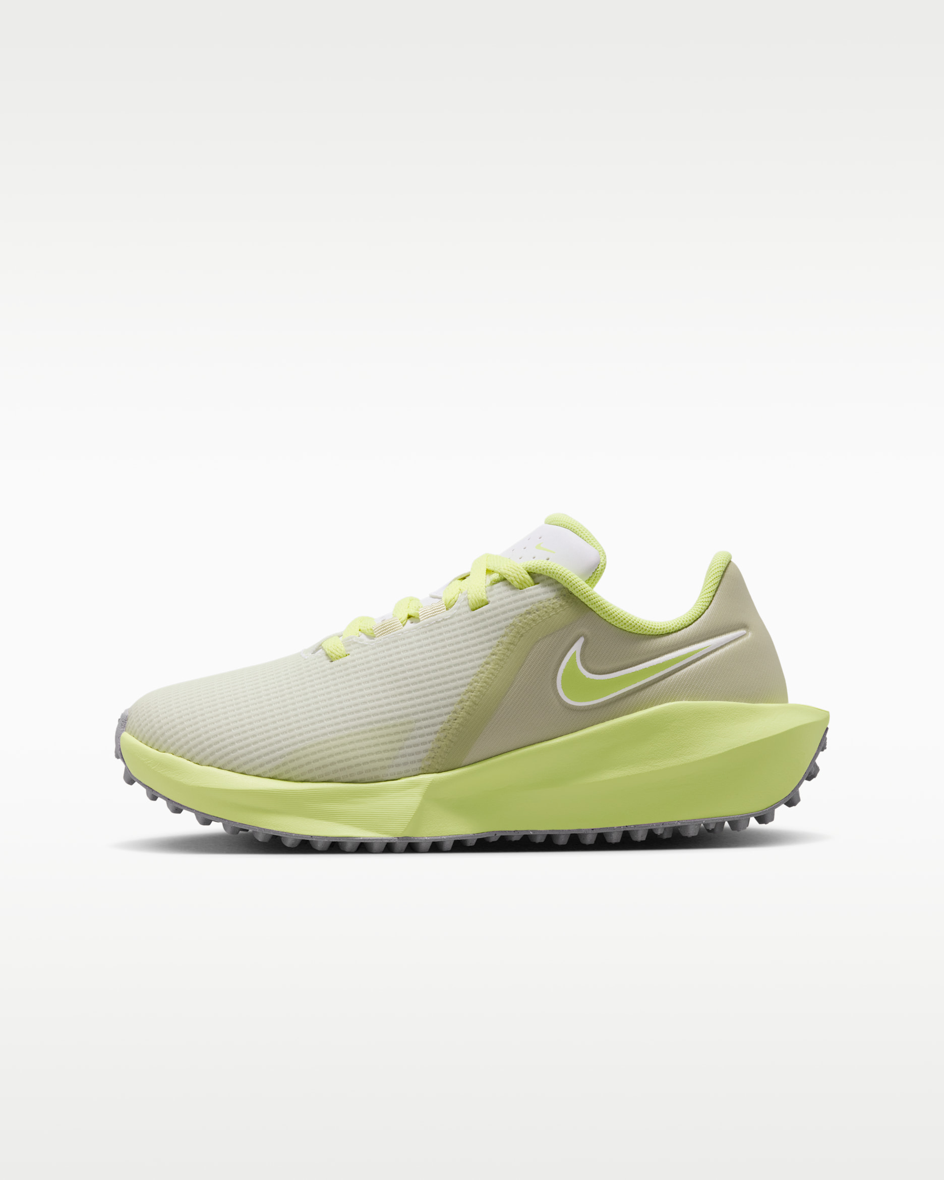 Nike Infinity G Jr. '24 Big Kids' Golf Shoes - White/Olive Aura/Mean Green/Lemon Twist