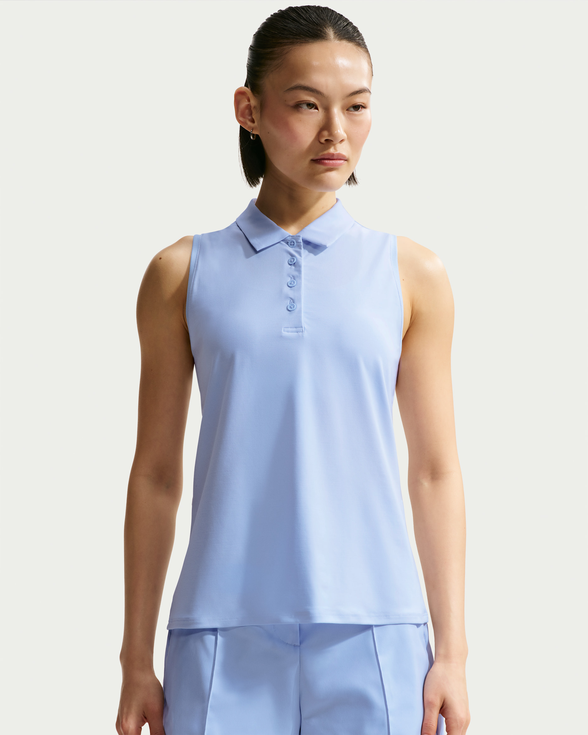 Nike Victory Women's Dri-FIT Sleeveless Polo - Hydrogen Blue/White