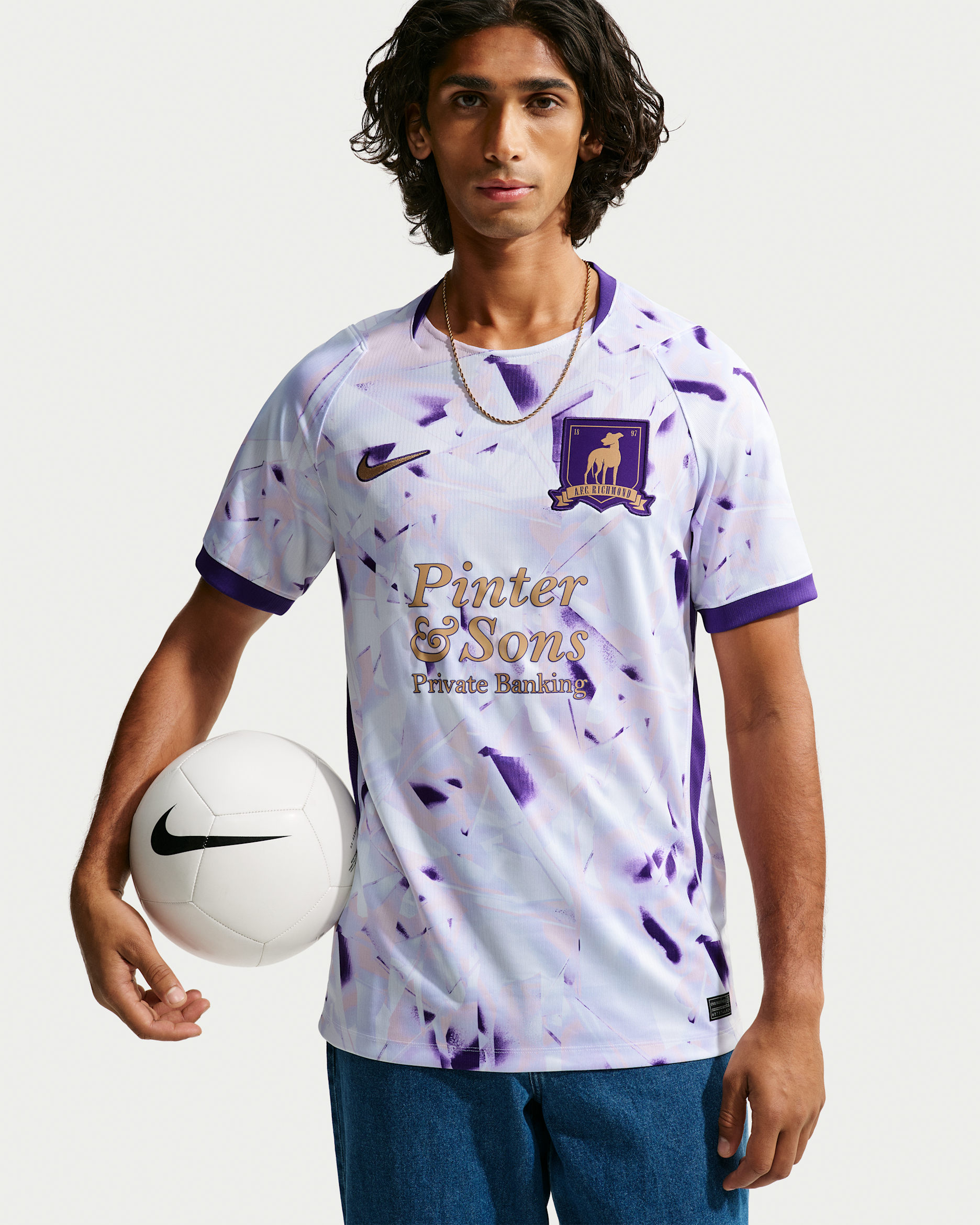 AFC Richmond 2026 Stadium Third Men's Nike Dri-FIT Soccer Replica Jersey - White/Court Purple/Jersey Gold