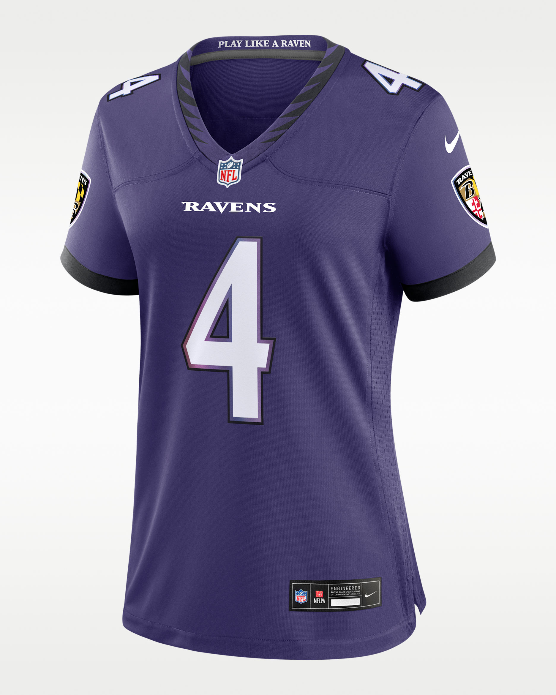 Zay Flowers Baltimore Ravens Women's Nike NFL Game Jersey - Purple