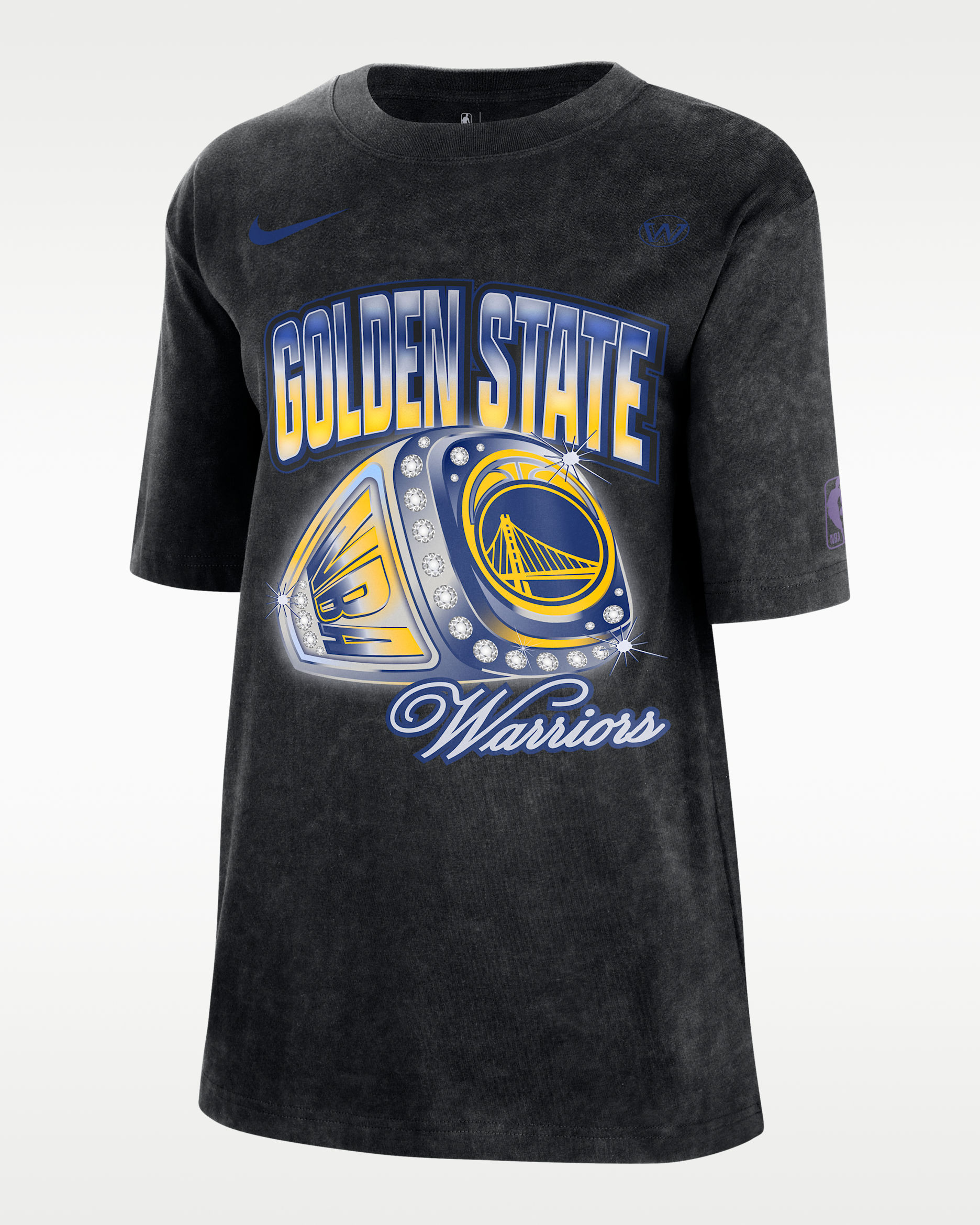 Playera Nike de la NBA para mujer Golden State Warriors Courtside - Negro