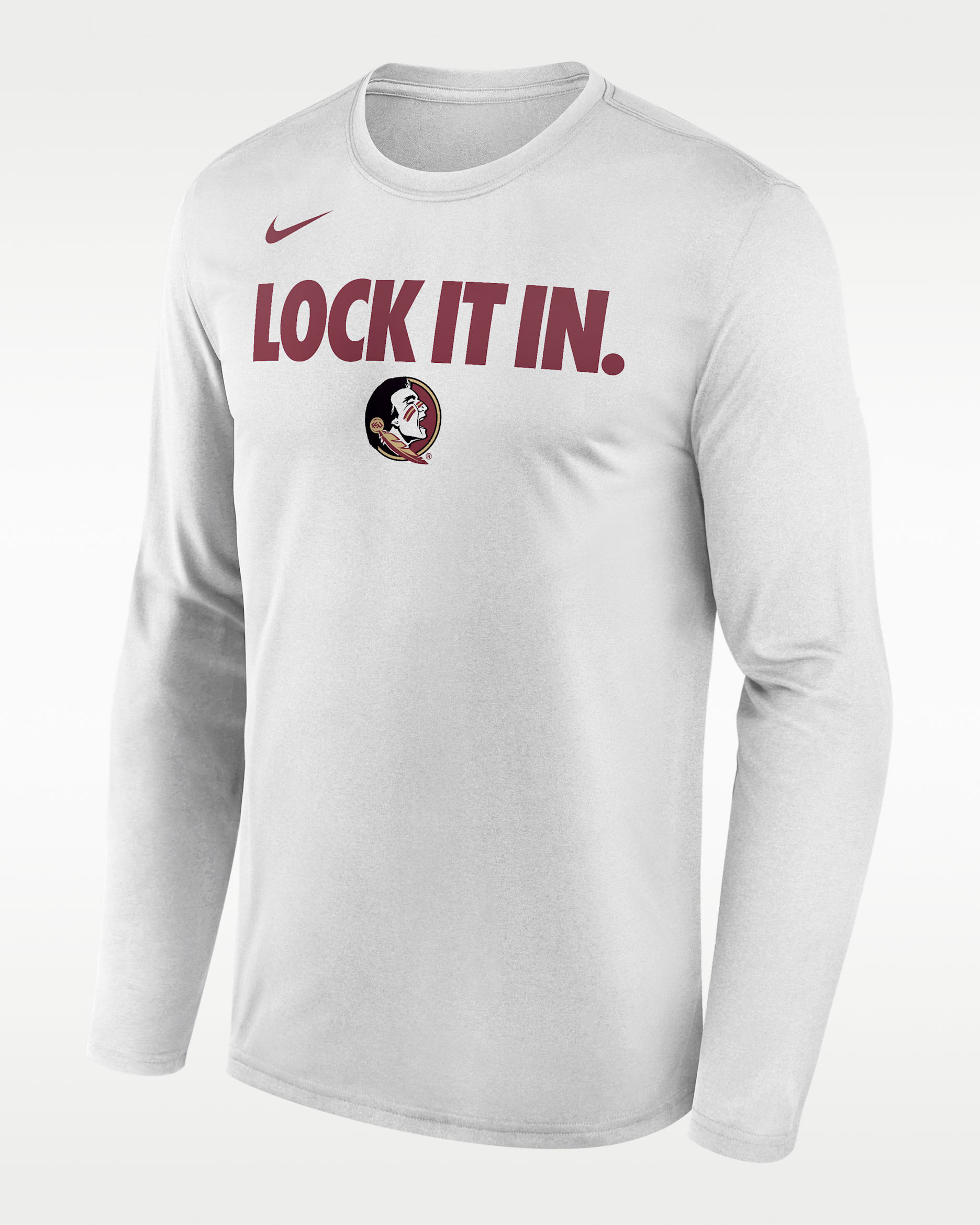 Florida State 2026 On-Court Bench Men's Nike Dri-FIT College Long-Sleeve T-Shirt